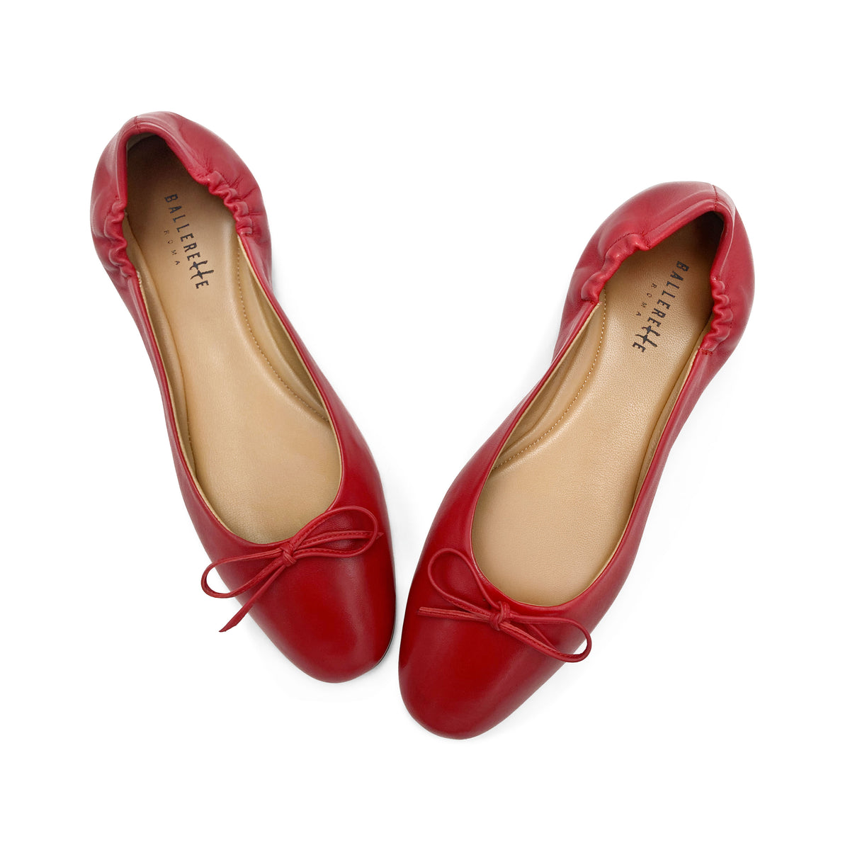 Rote Sacchetto-Ballerinas aus Leder