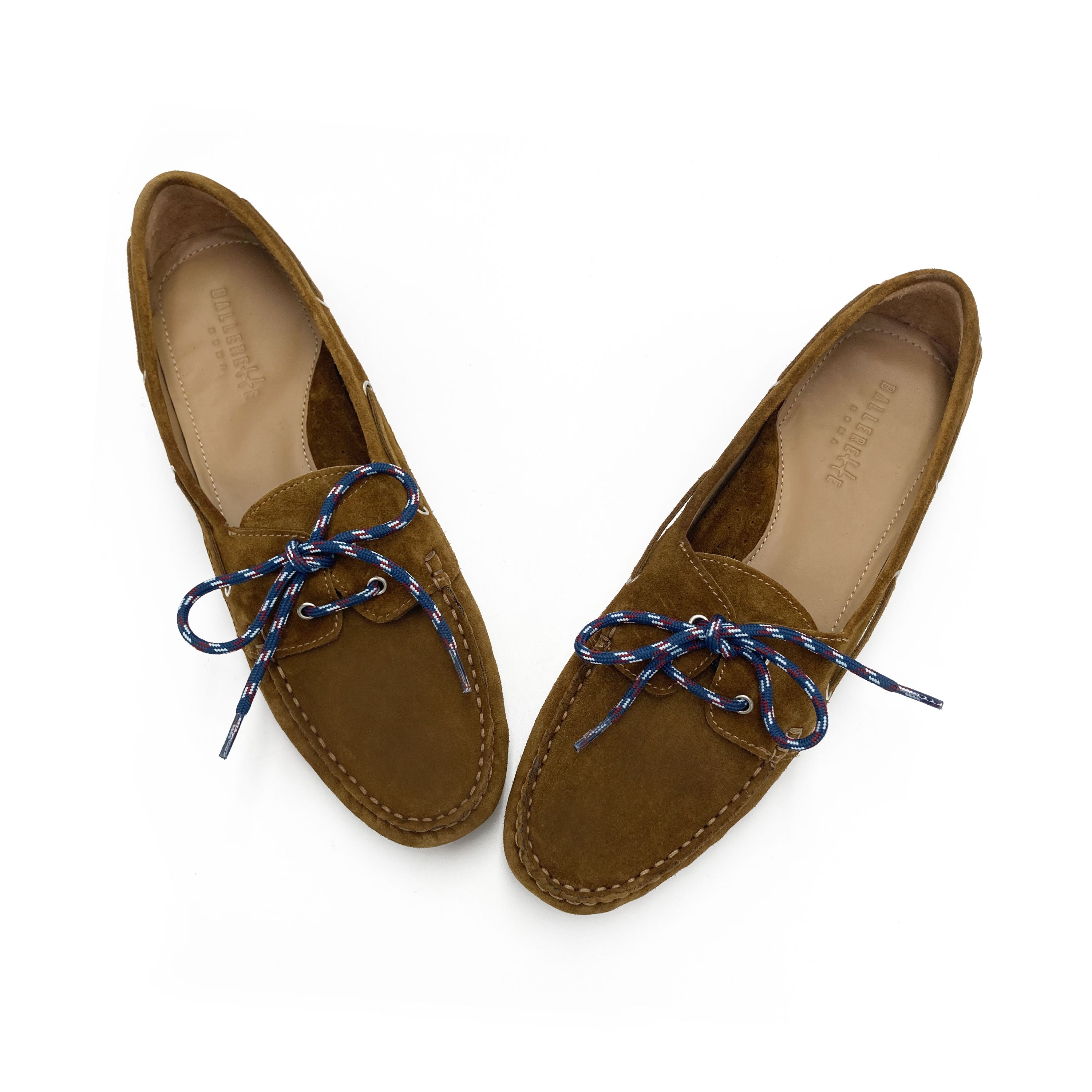 Mocassins bateau d’été pour femme en daim vert boueux avec lacets nautiques