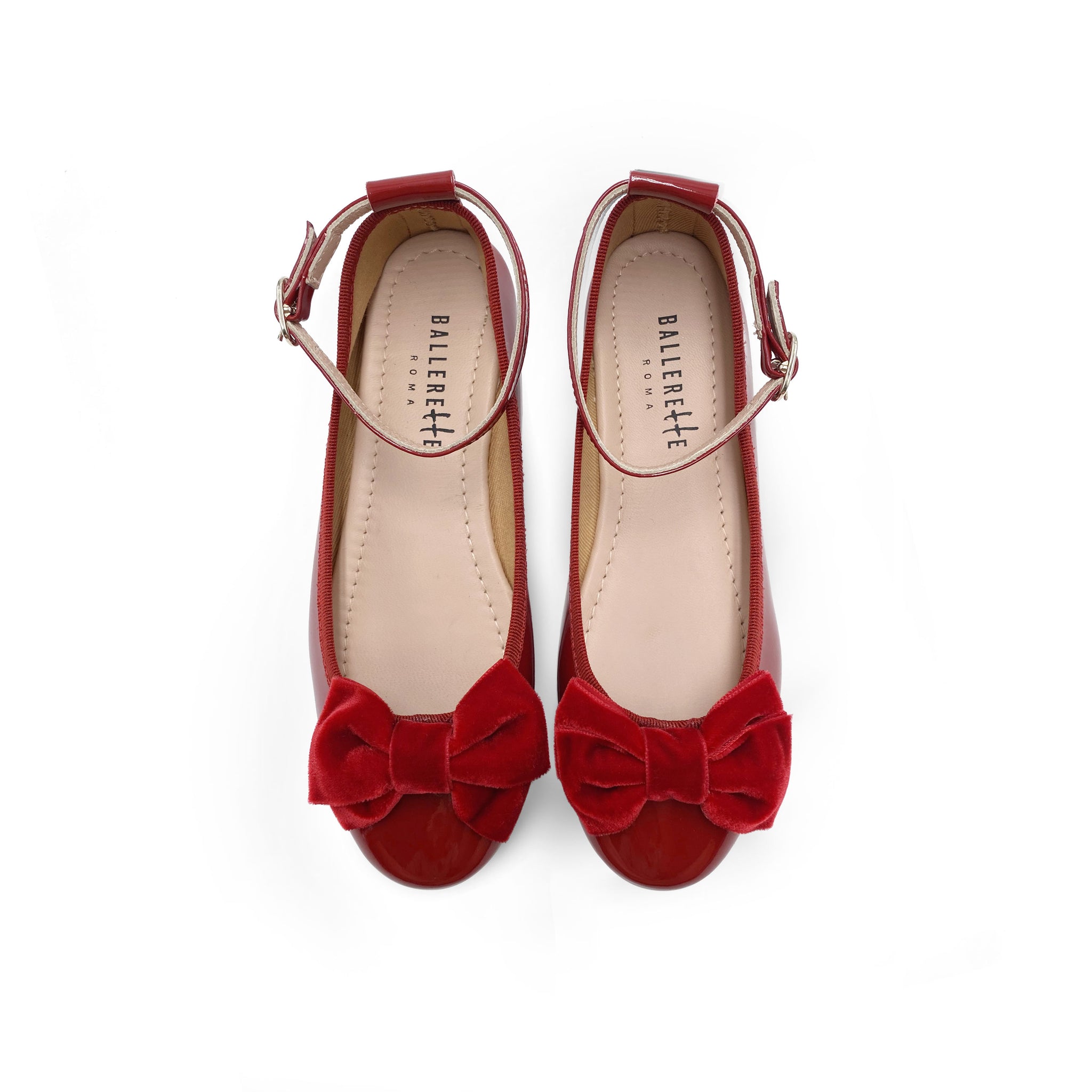 Ballerina Shoes Cute Red Flats Girl's Ballet Flats In Red Patent