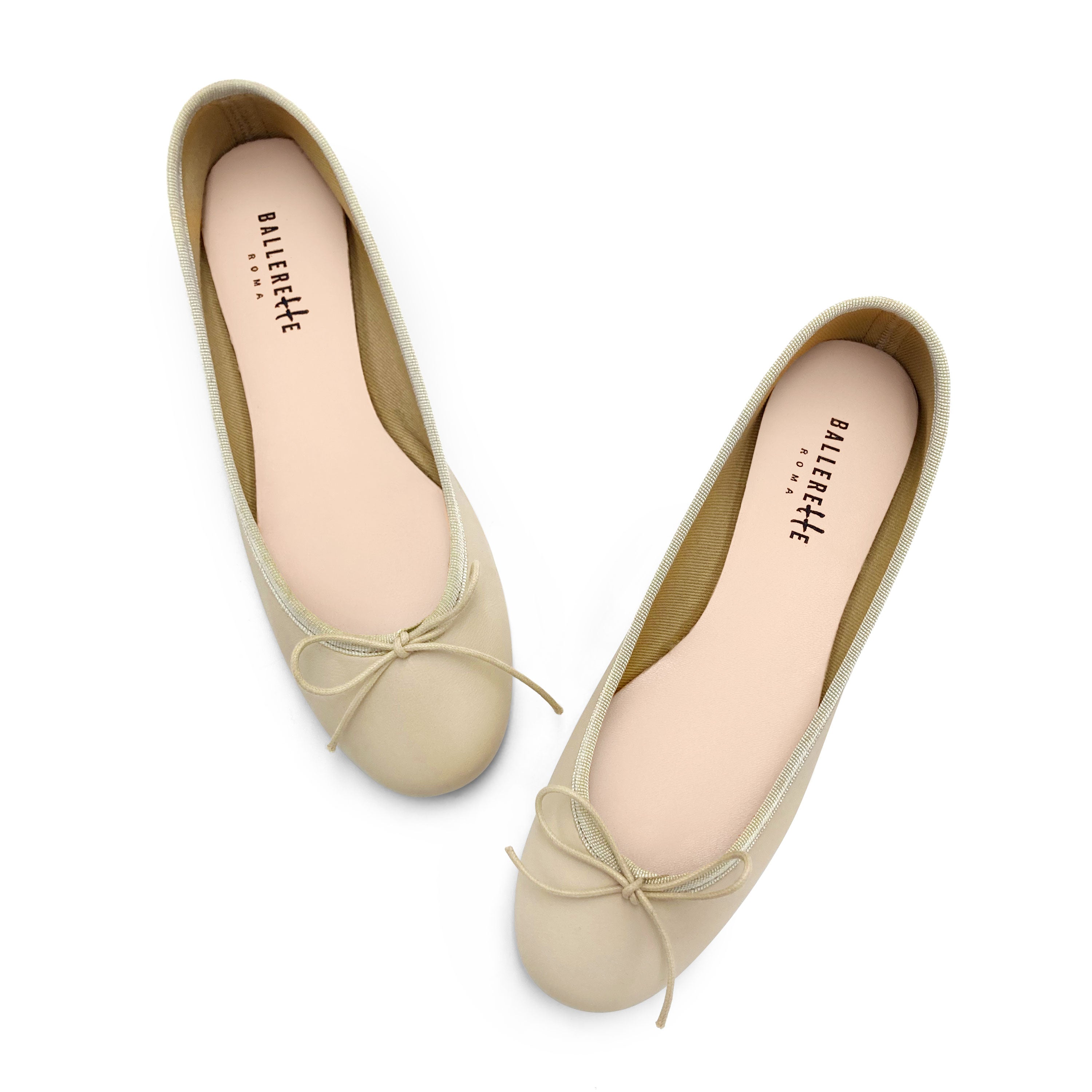 Bailarinas de piel beige