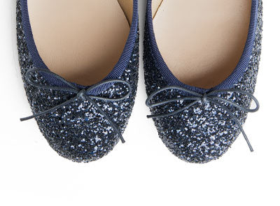 Ballerines bleues à paillettes
