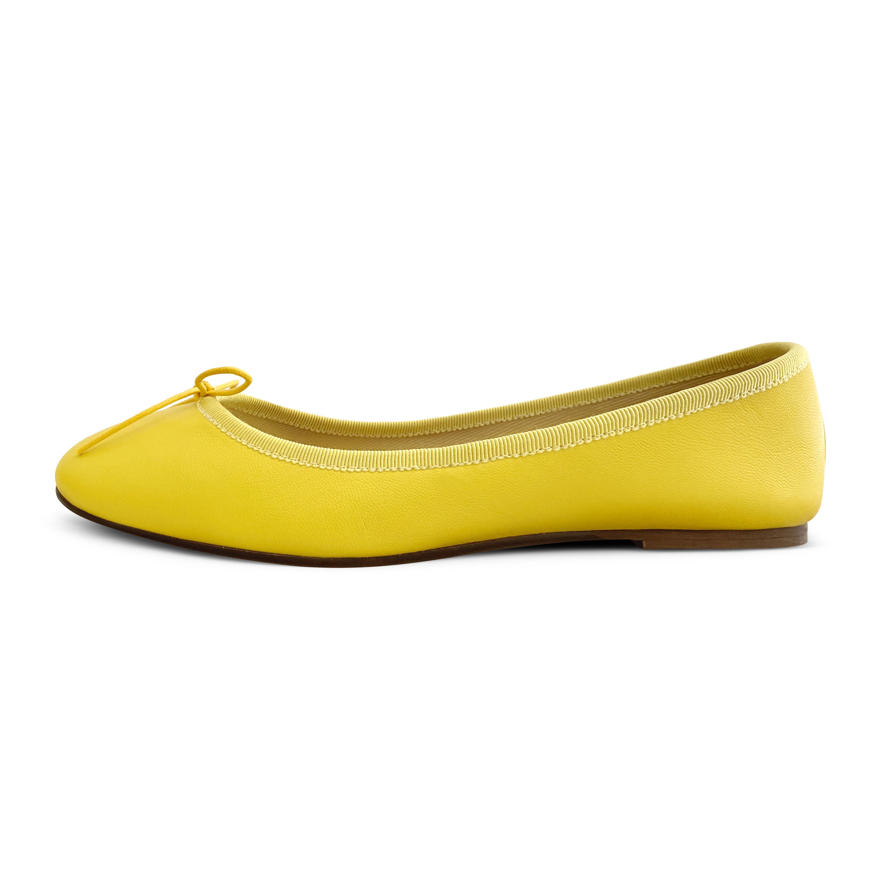 Ballerine gialle in pelle