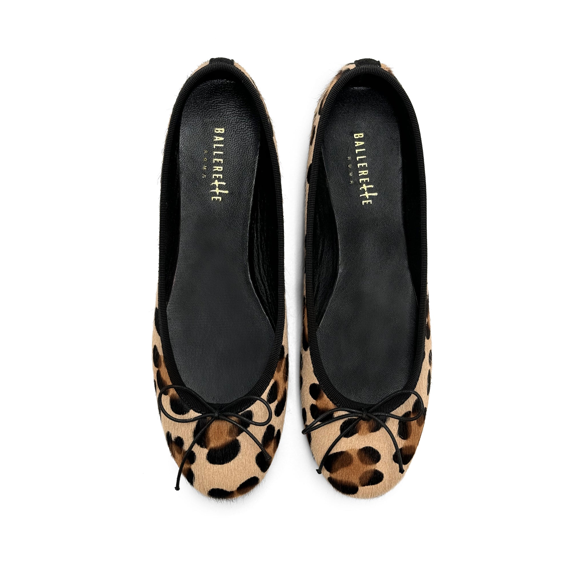 Bailarinas de piel con pelo estilo animal print