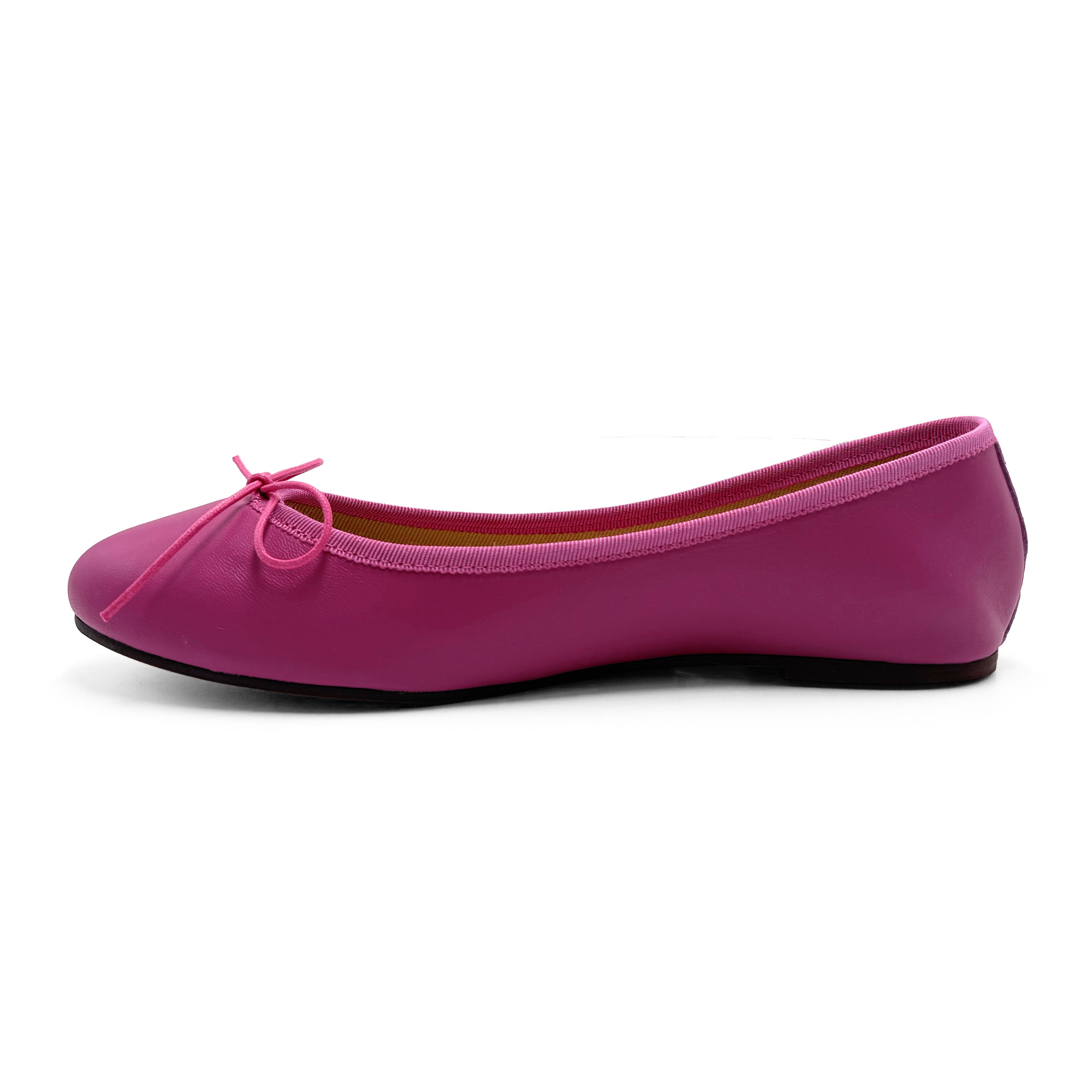 Ballerines en cuir prune