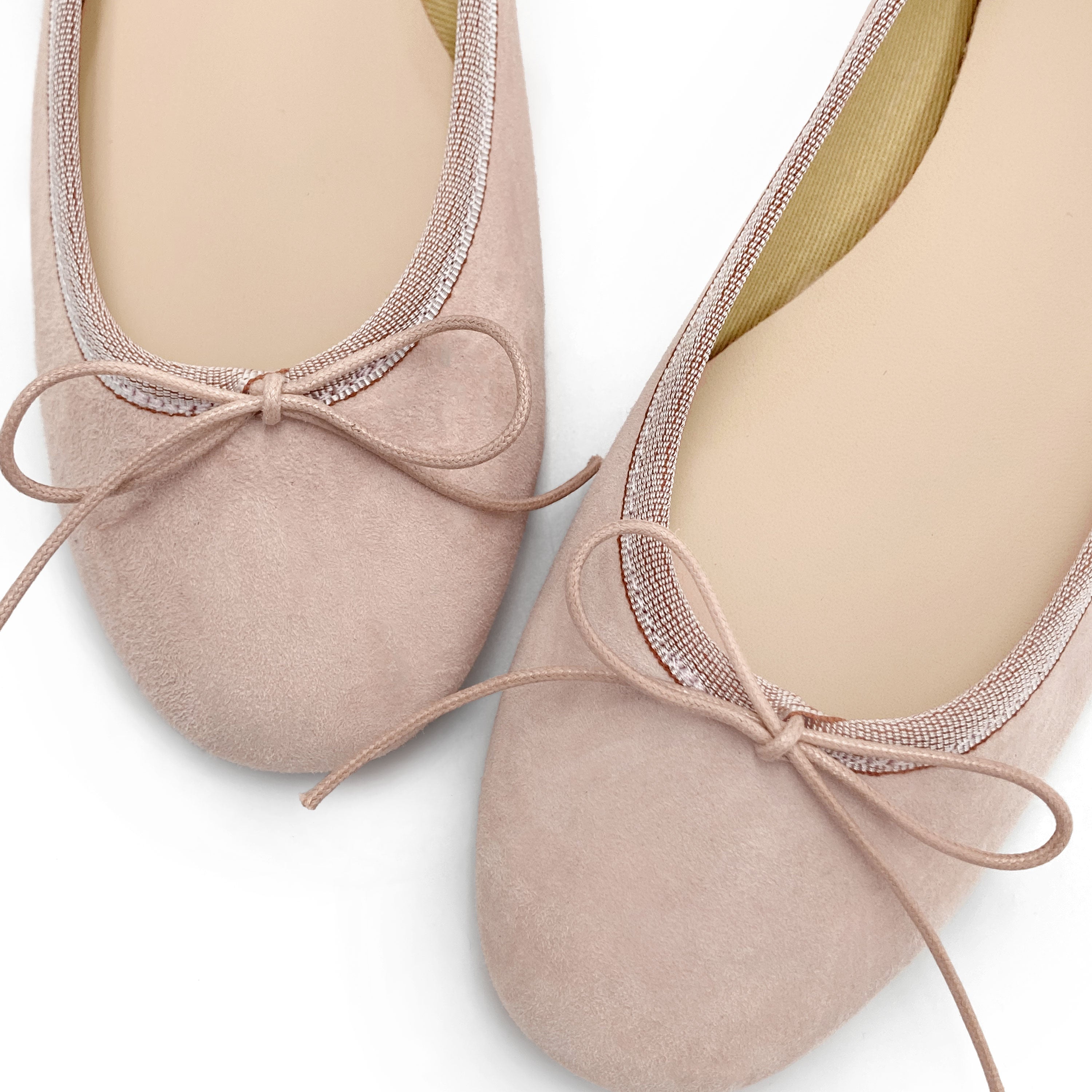 Ballerines en daim rose