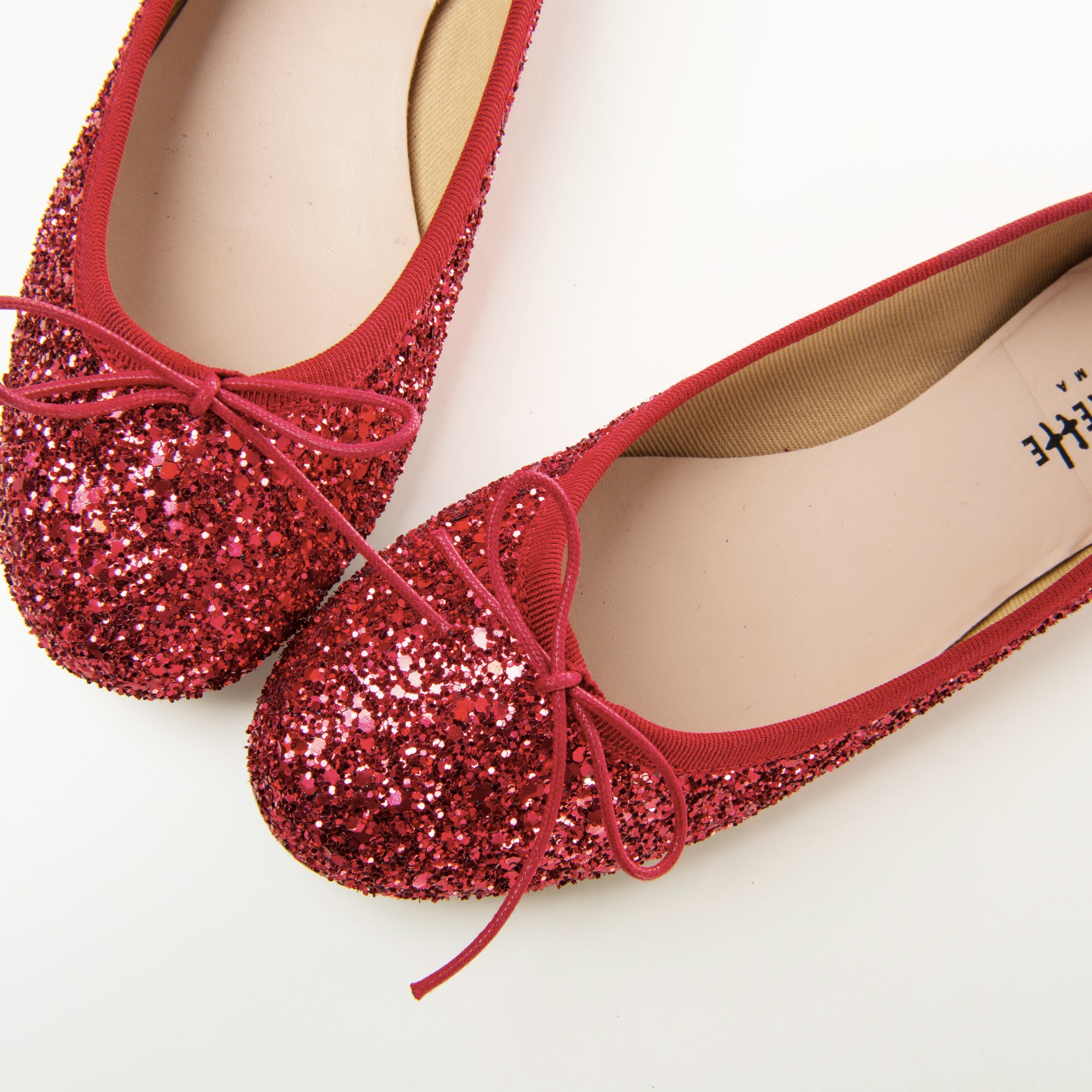 Ballerine rosse glitterate