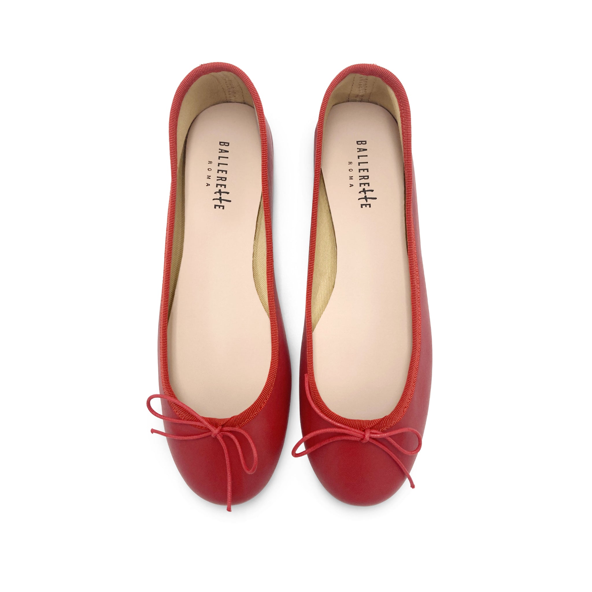 Ballerine rosse in pelle