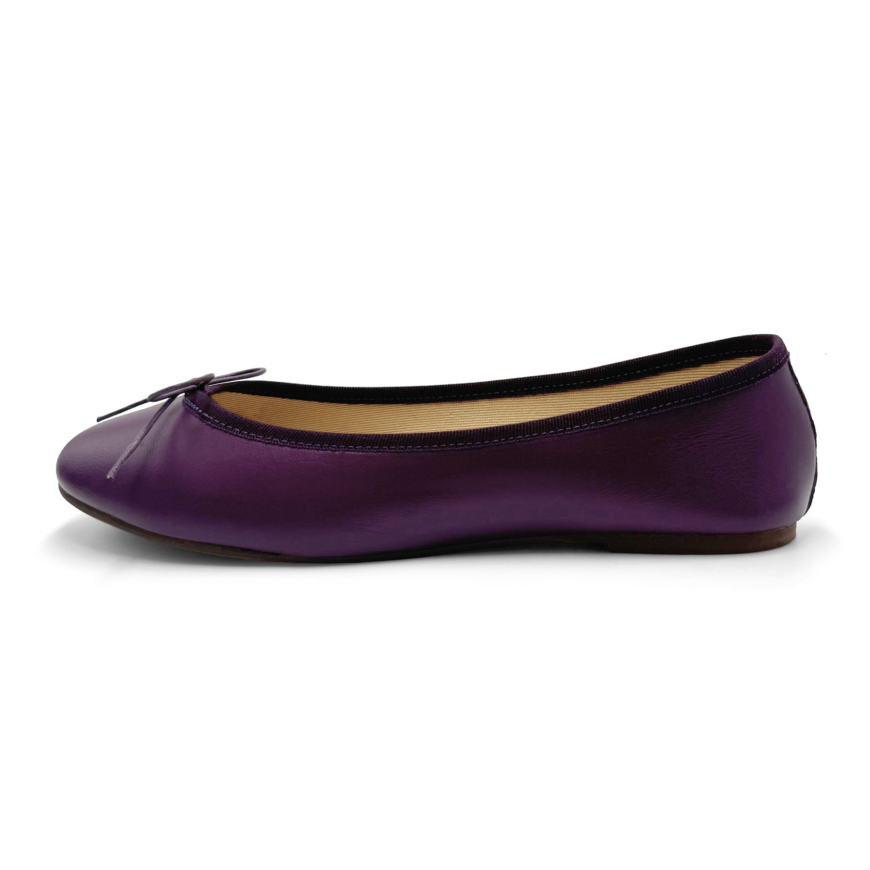 Ballerine in pelle viola