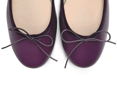 Ballerine in pelle viola