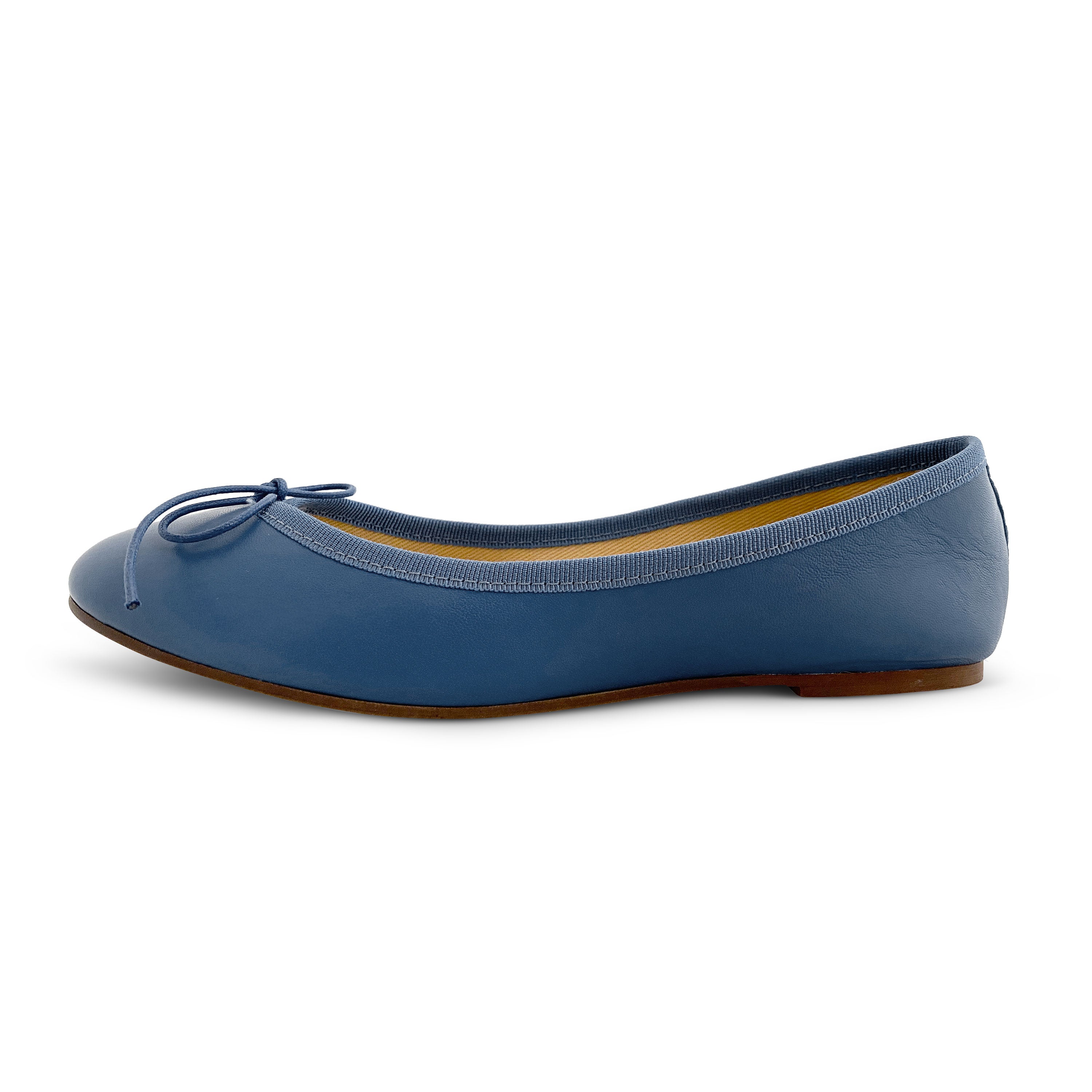 Ballerine in pelle indaco