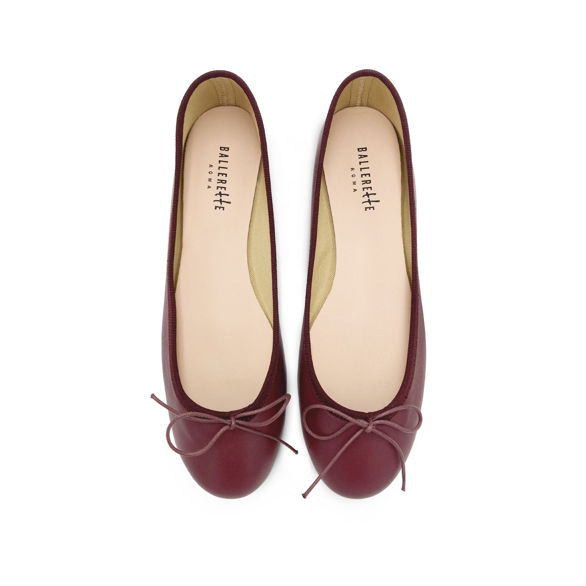 Ballerine in pelle bordeaux