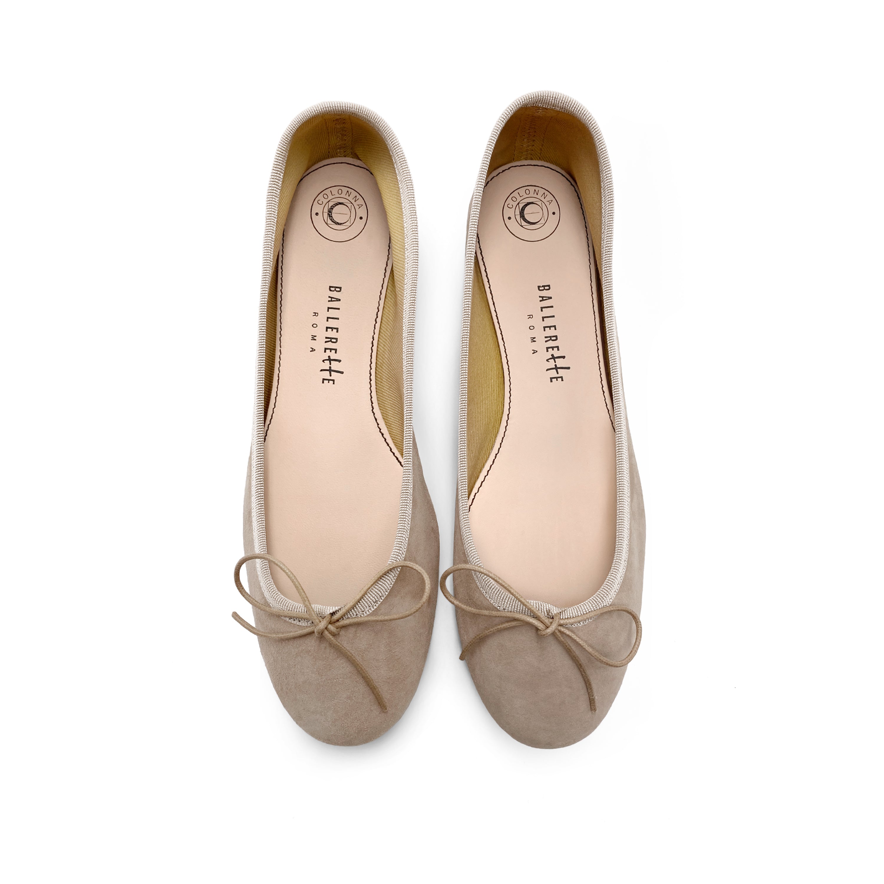 Dove gray suede ballet flats