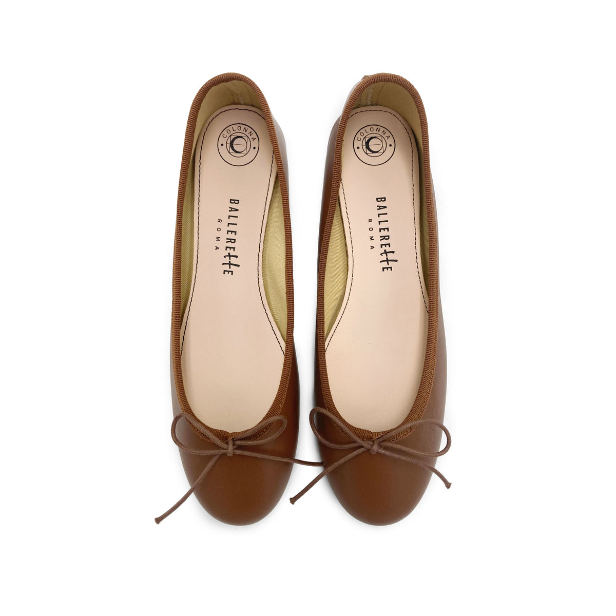 Chocolate Brown Leather Ballet Flats