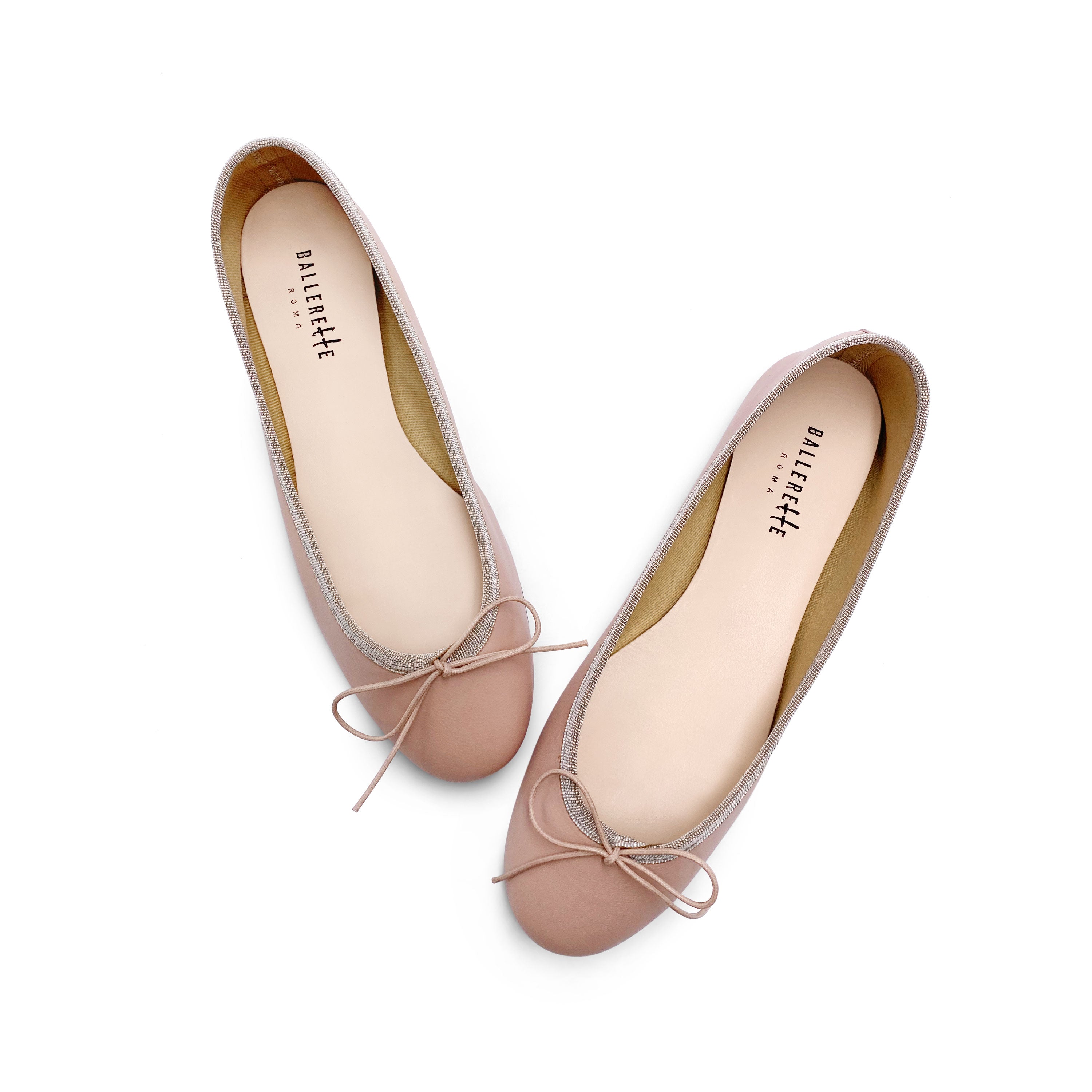 Ballerine in pelle rosa antico