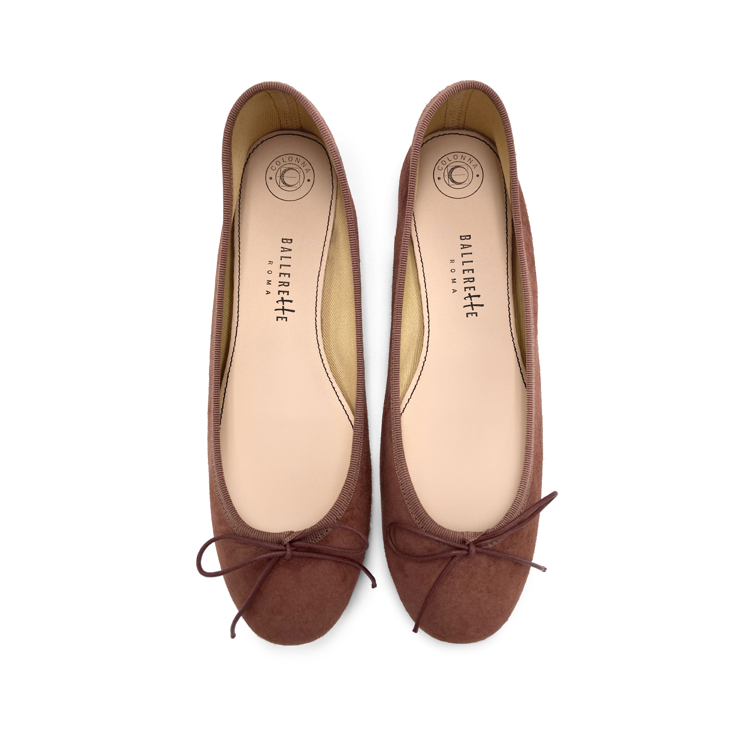 Wine suede ballet flats