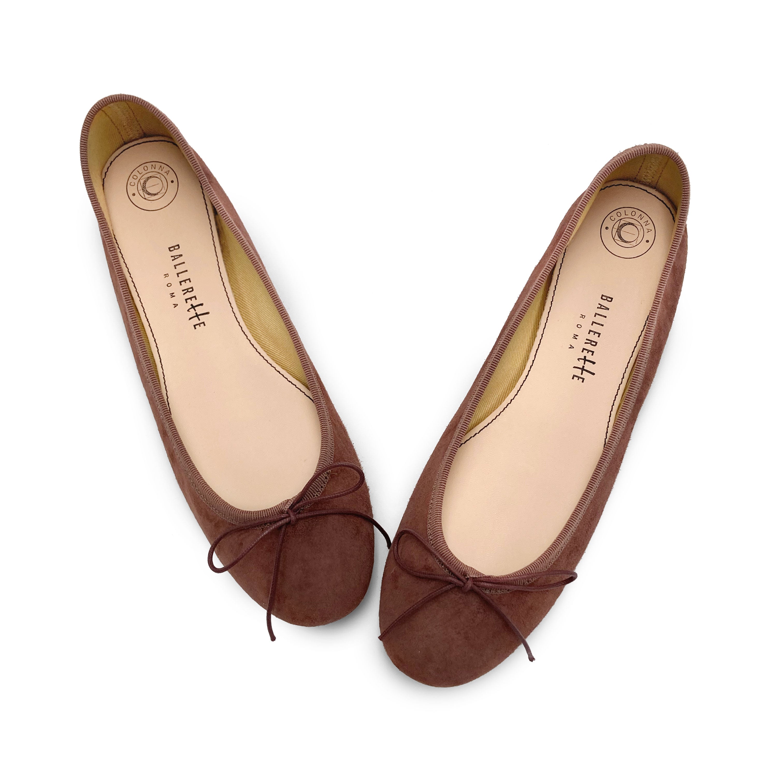 Wine suede ballet flats