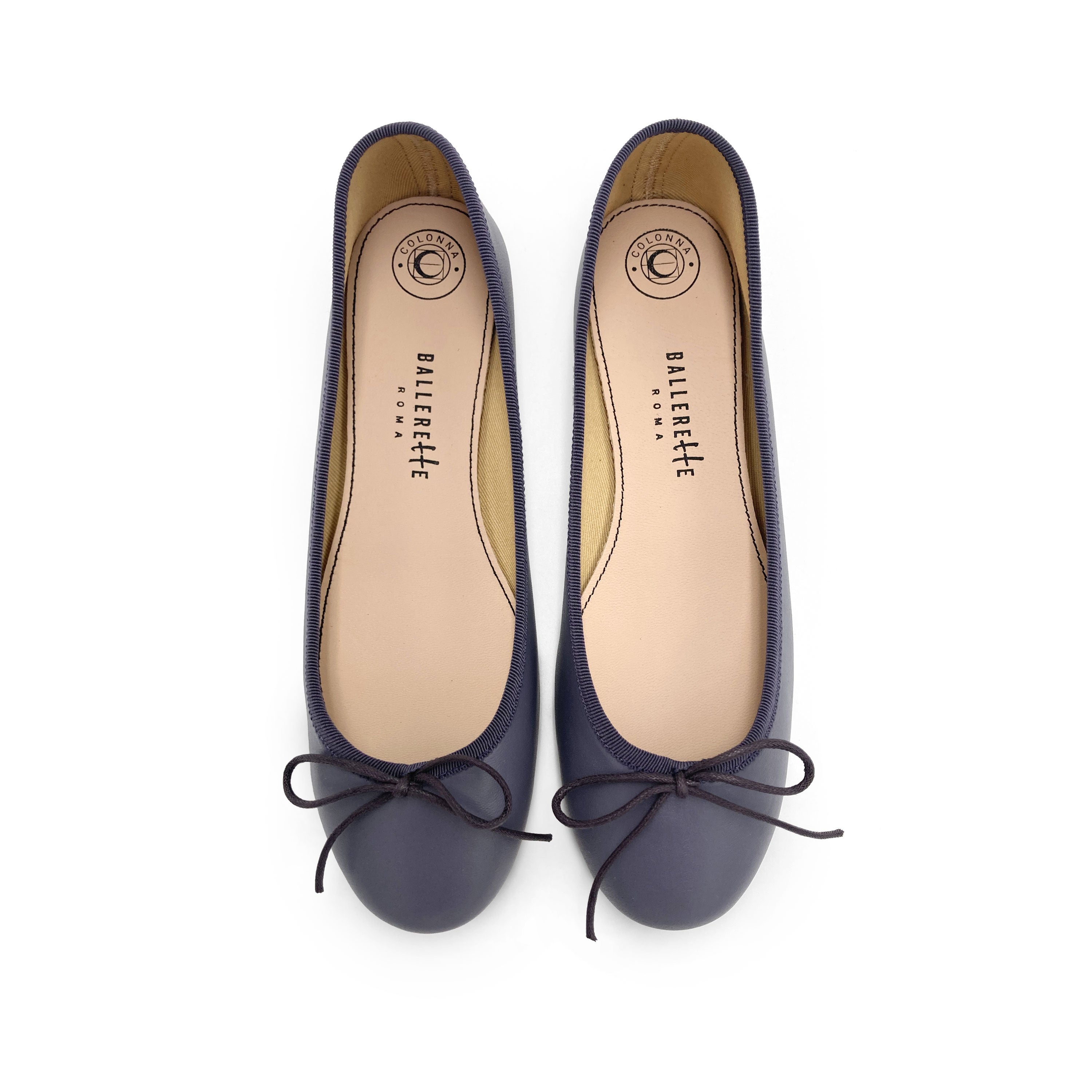 Wine leather ballet flats