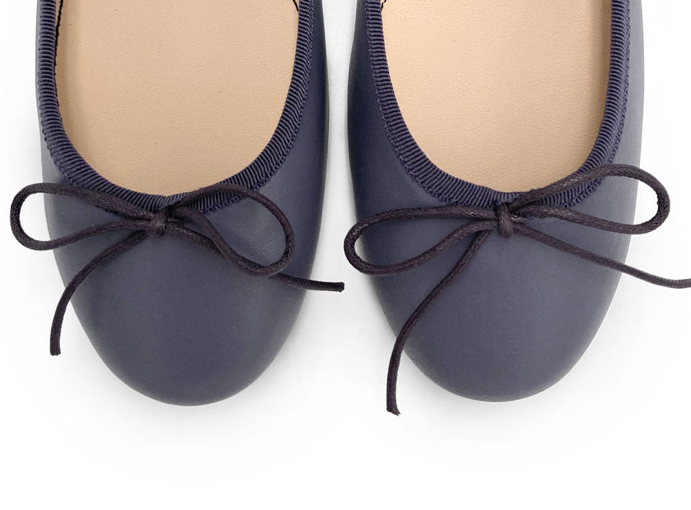 Wine leather ballet flats