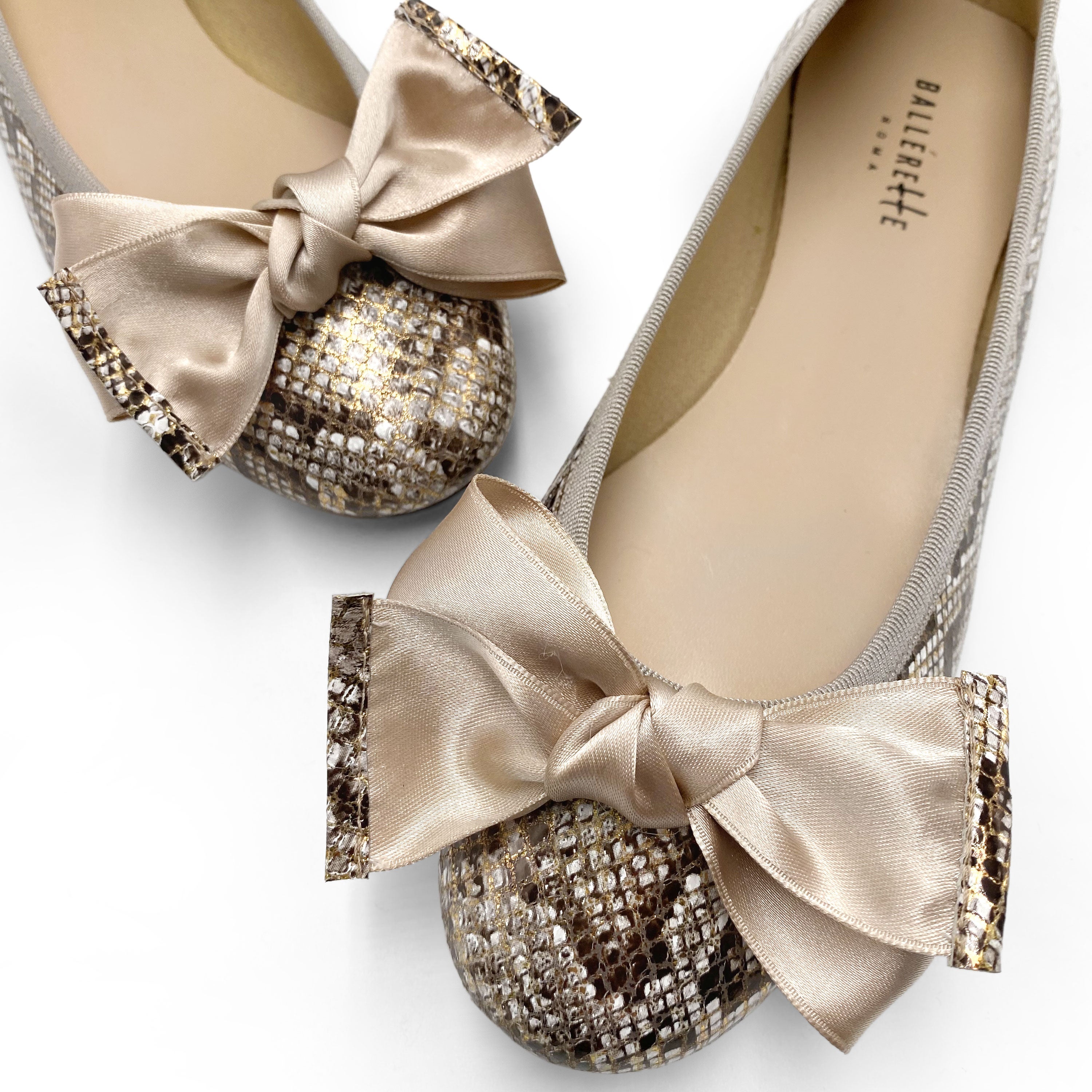 Ballerine in pelle stampa animalier