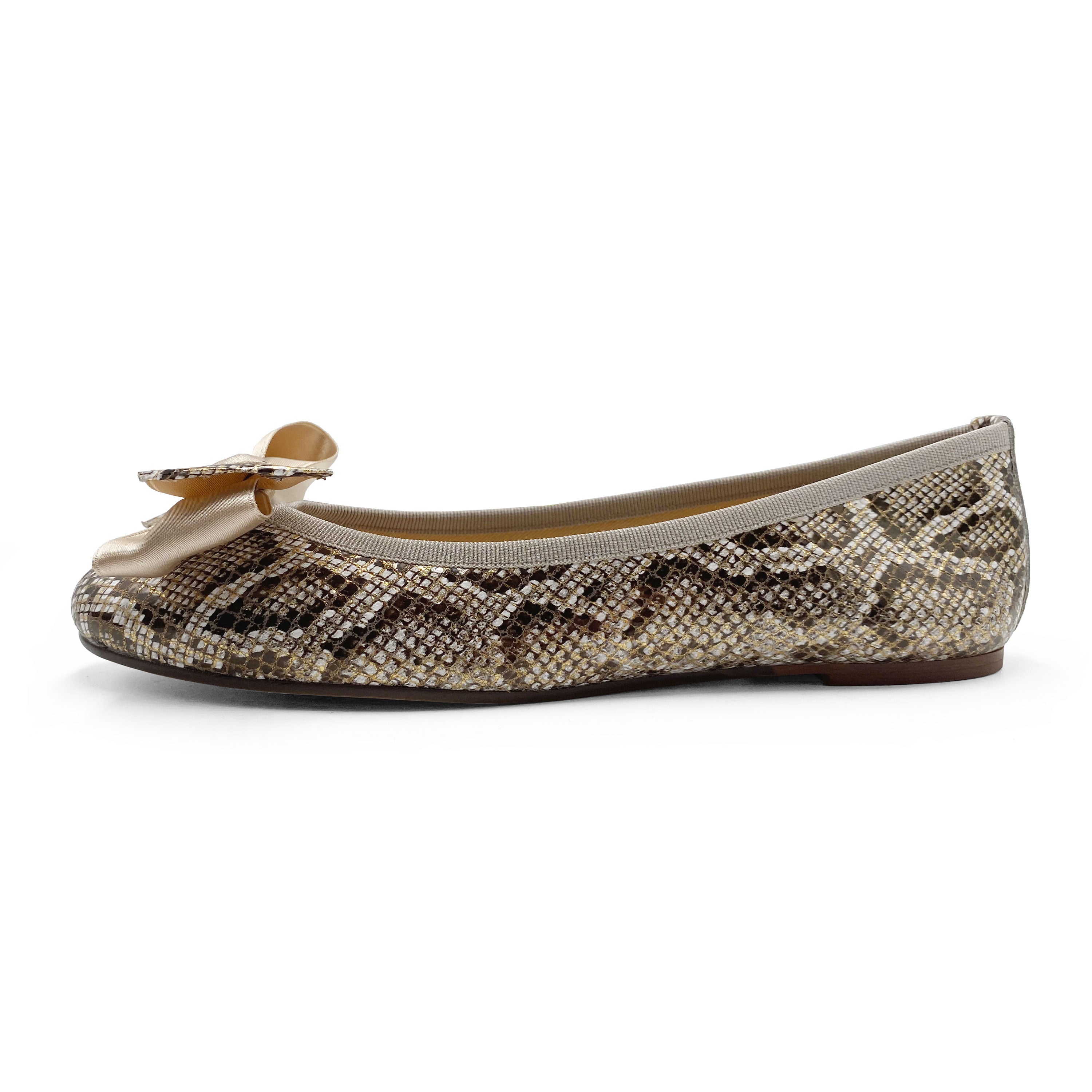 Ballerine in pelle stampa animalier