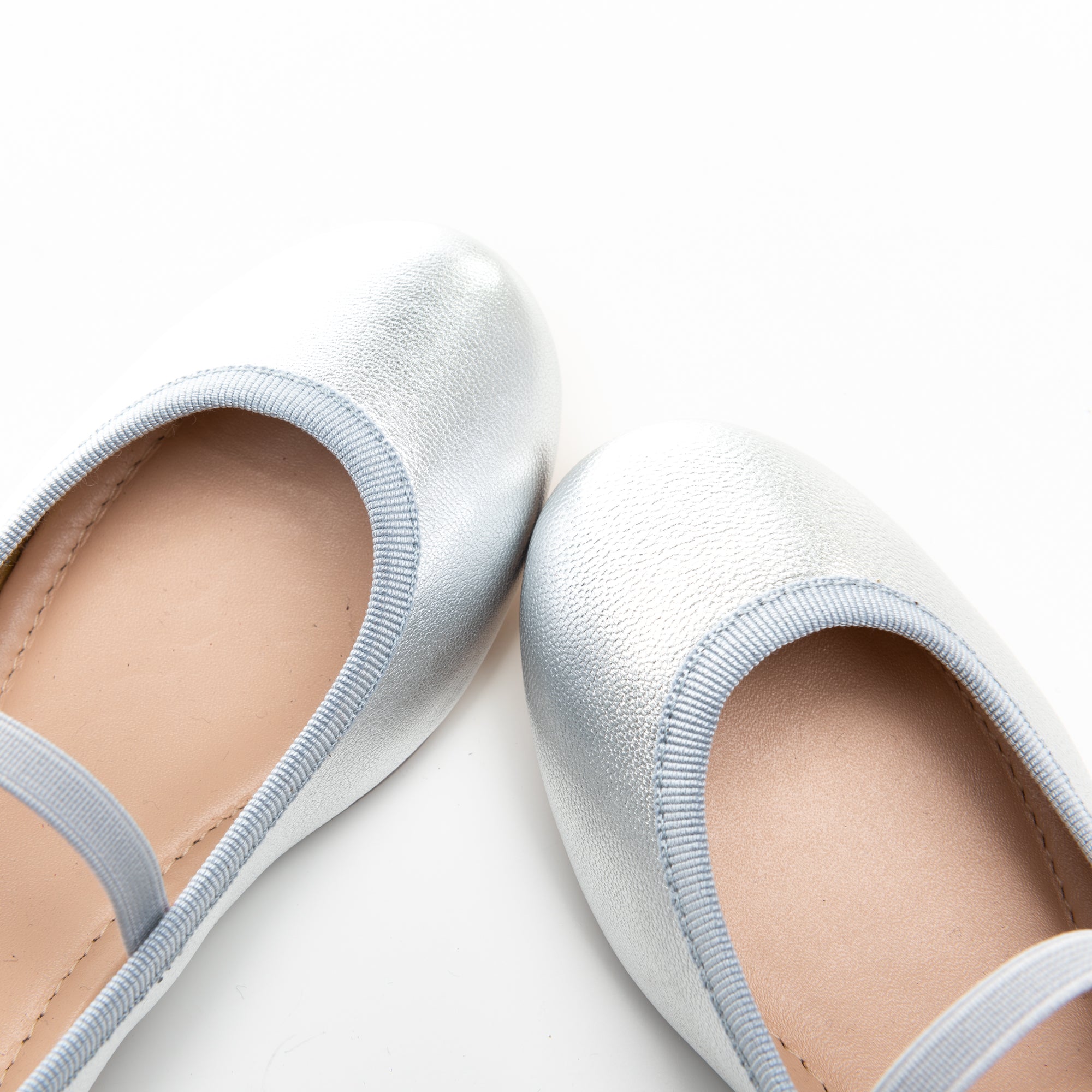 Ballerine bambina argento con elastico