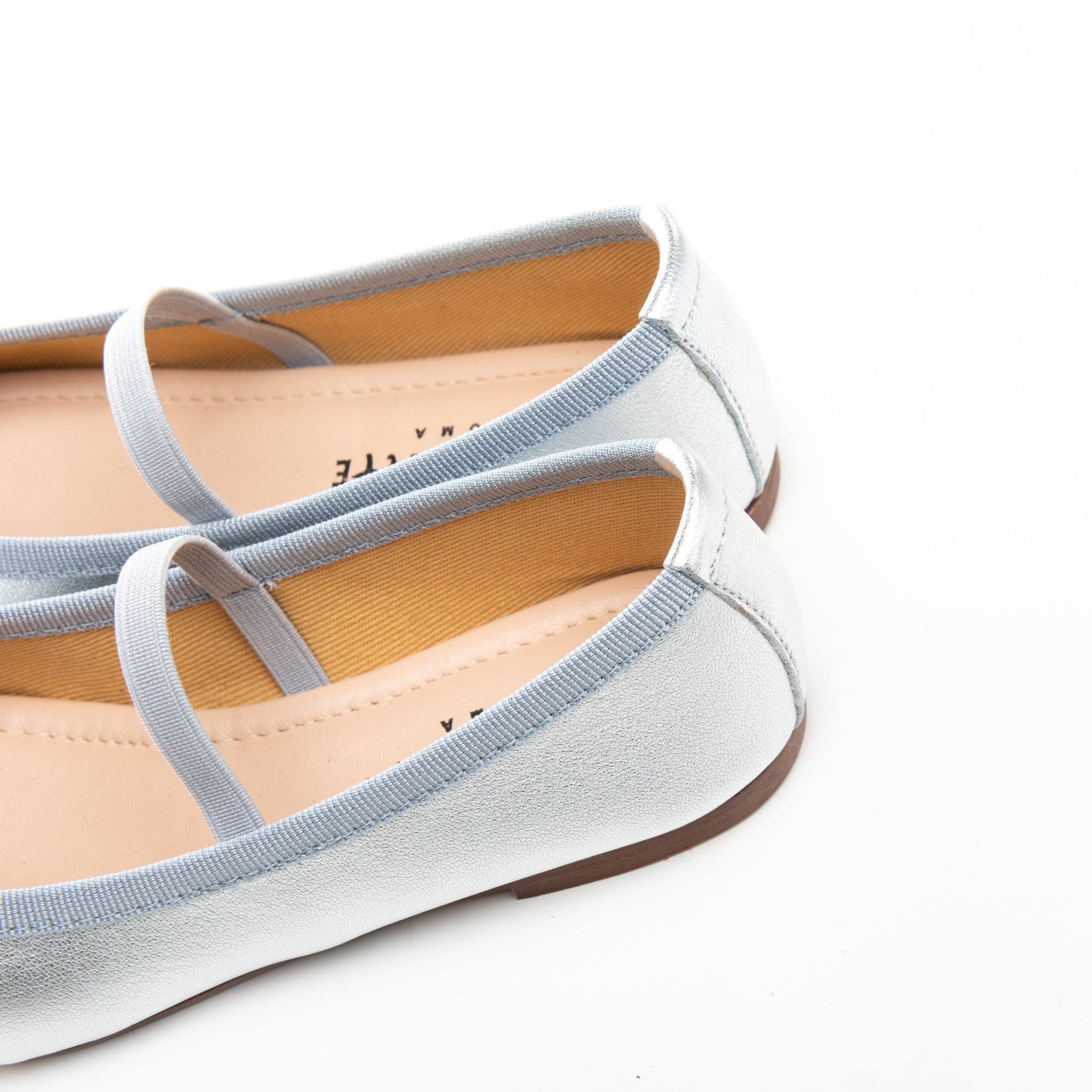 Ballerine bambina argento con elastico