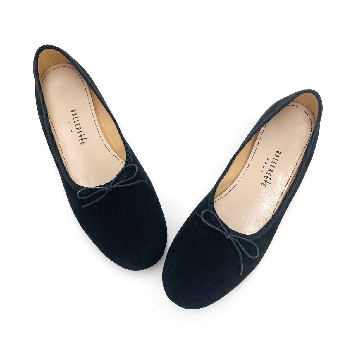 Schwarze Damen "Glove" Ballerinas aus Wildleder