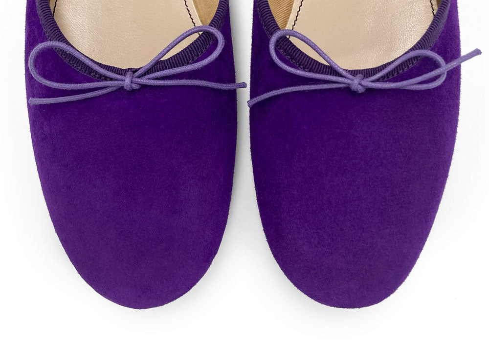 Violette Damen "Glove" Ballerinas aus Wildleder