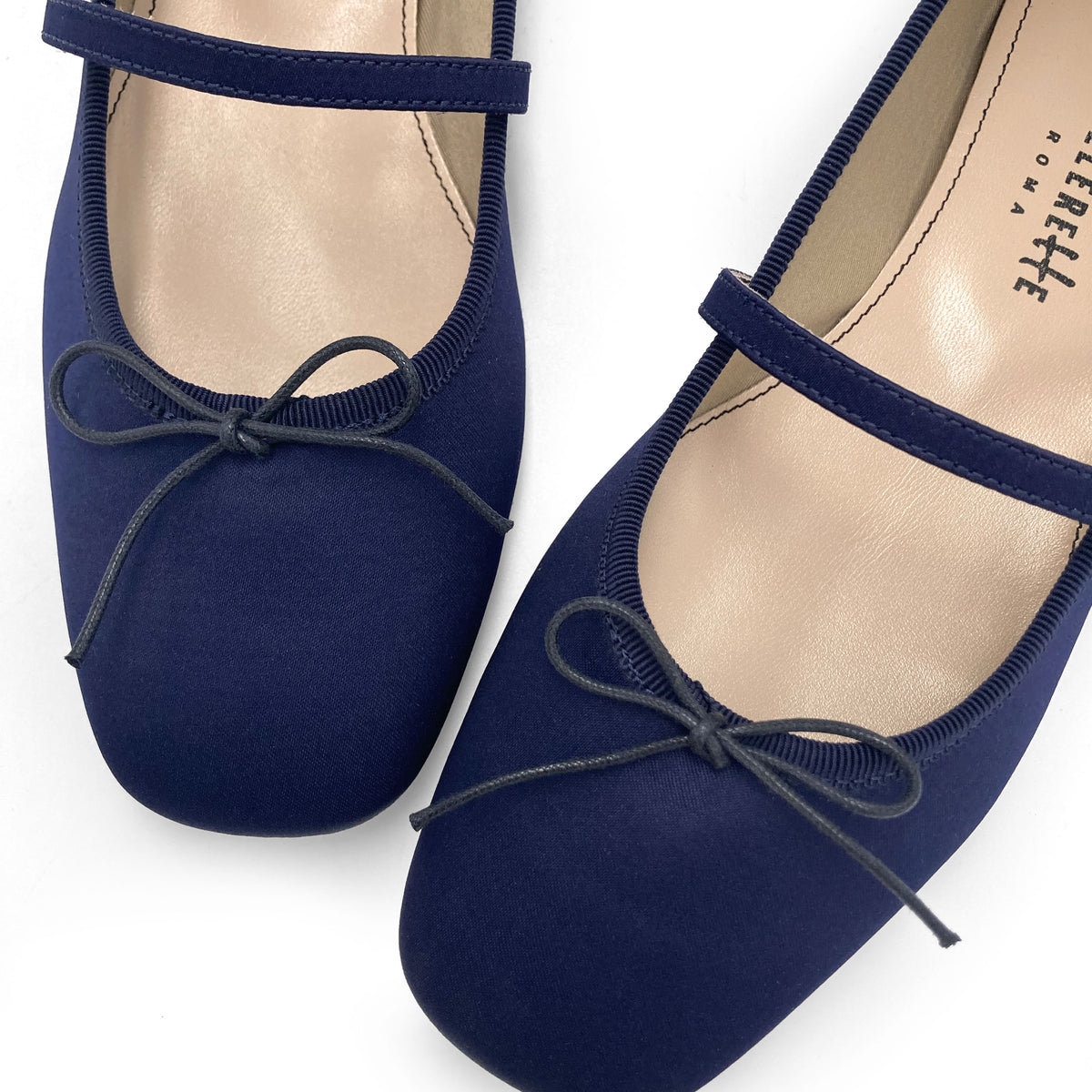 TT Go Green collection - ballerines Mary Jane en satin bleu