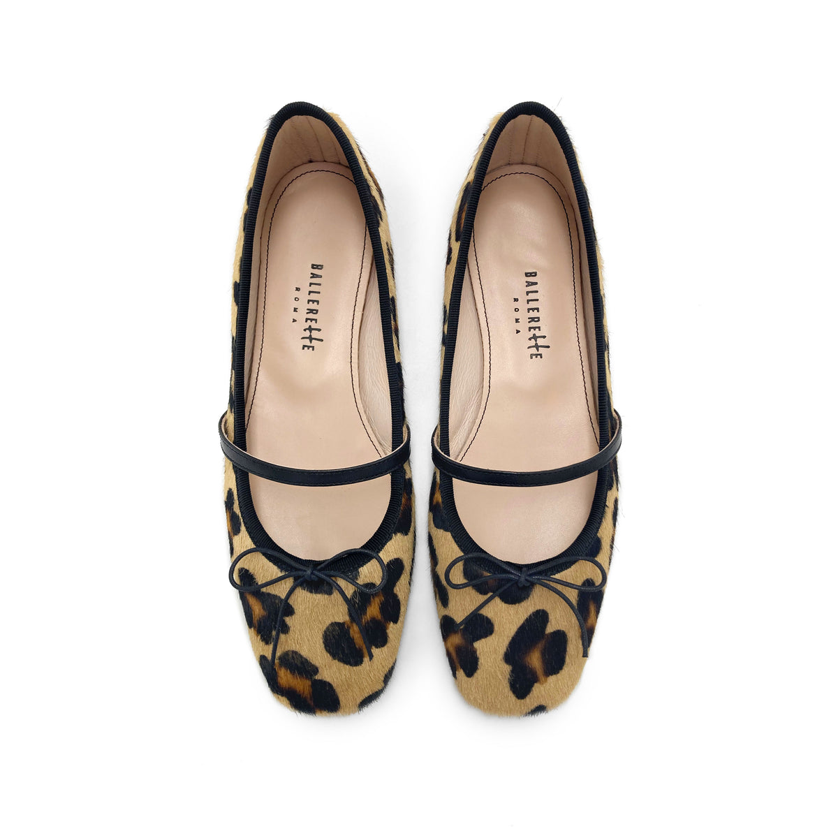 Ballerine Mary Jane in cavallino maculato animalier