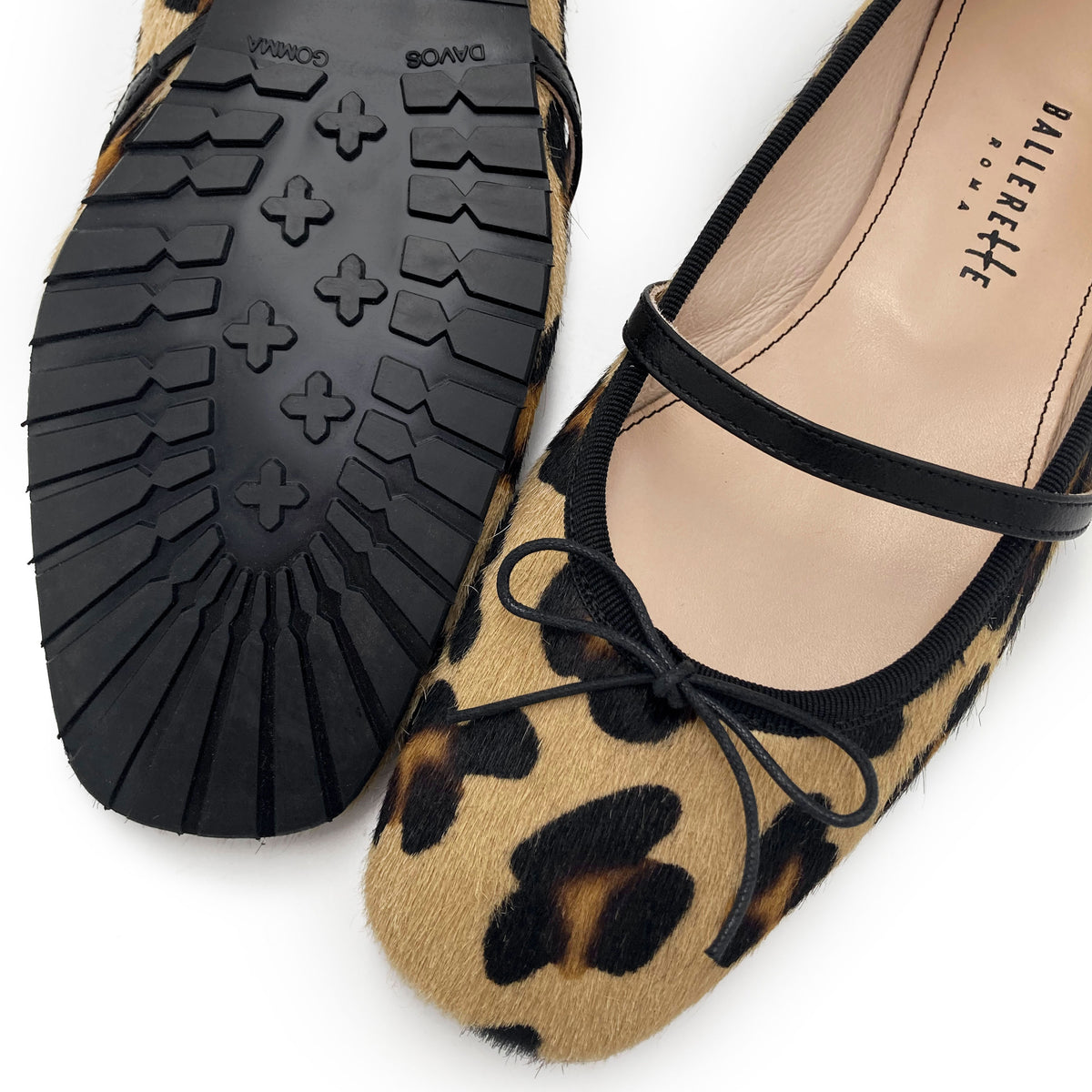 Ballerines Mary Jane en poulain imprimé animalier