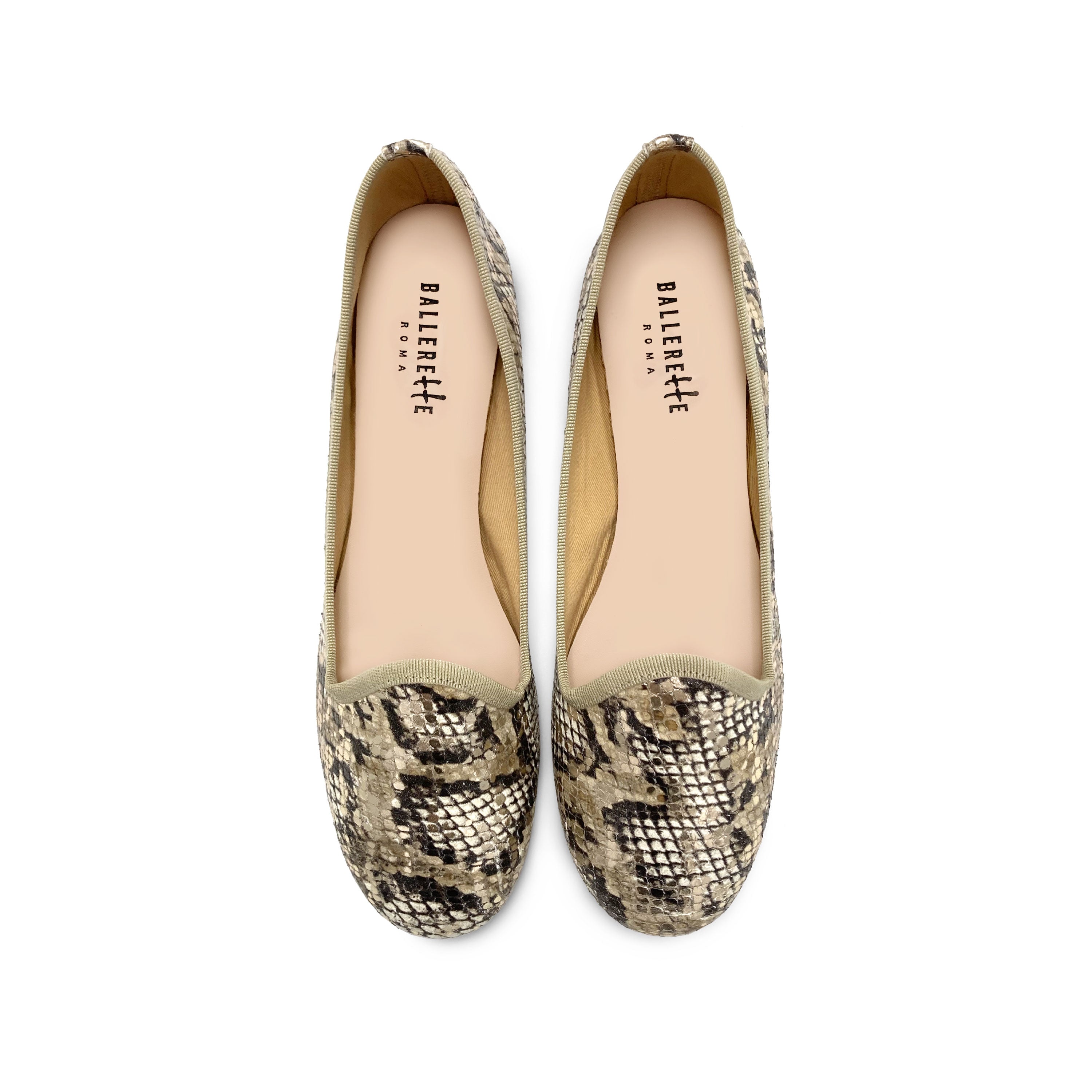 Damen-Loafers im Schlangenleder-Print