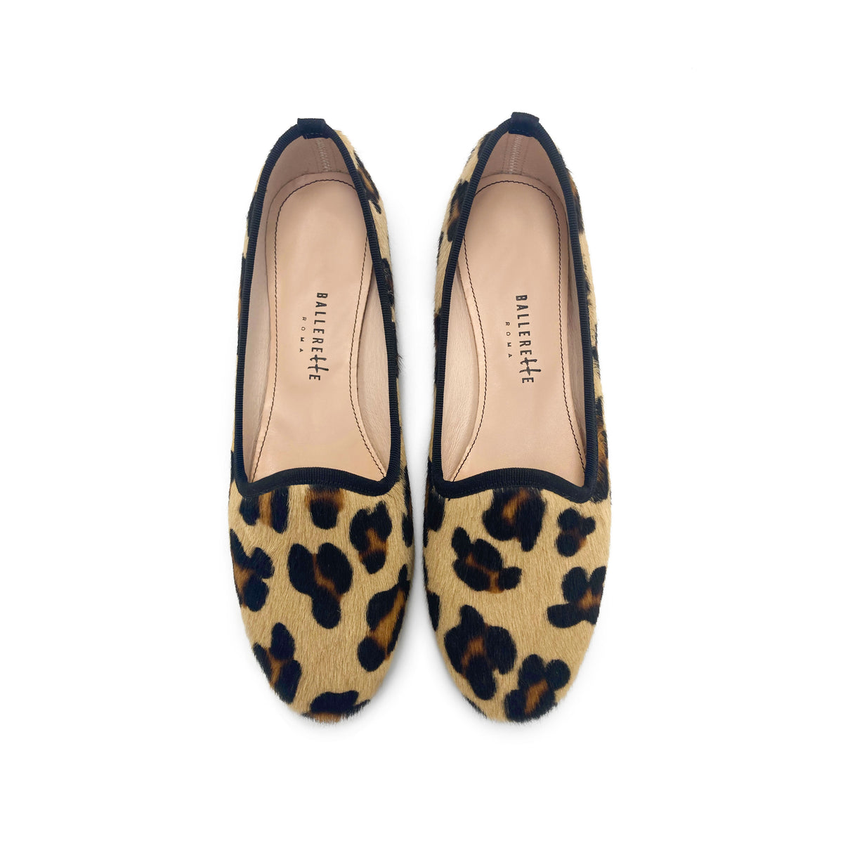 Gefleckte Damen Slippers aus Ponyfell