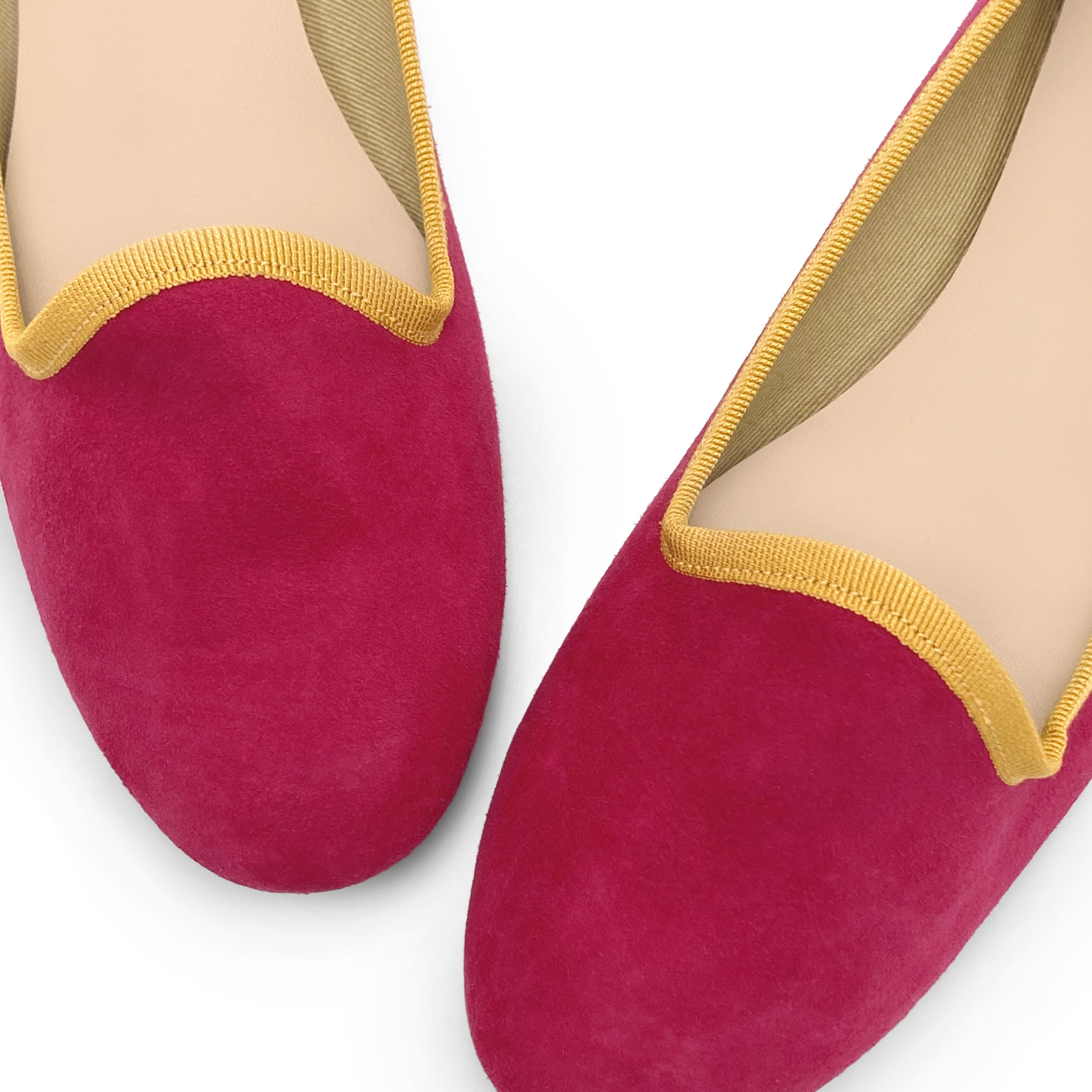 Slippers mujer en ante fucsia