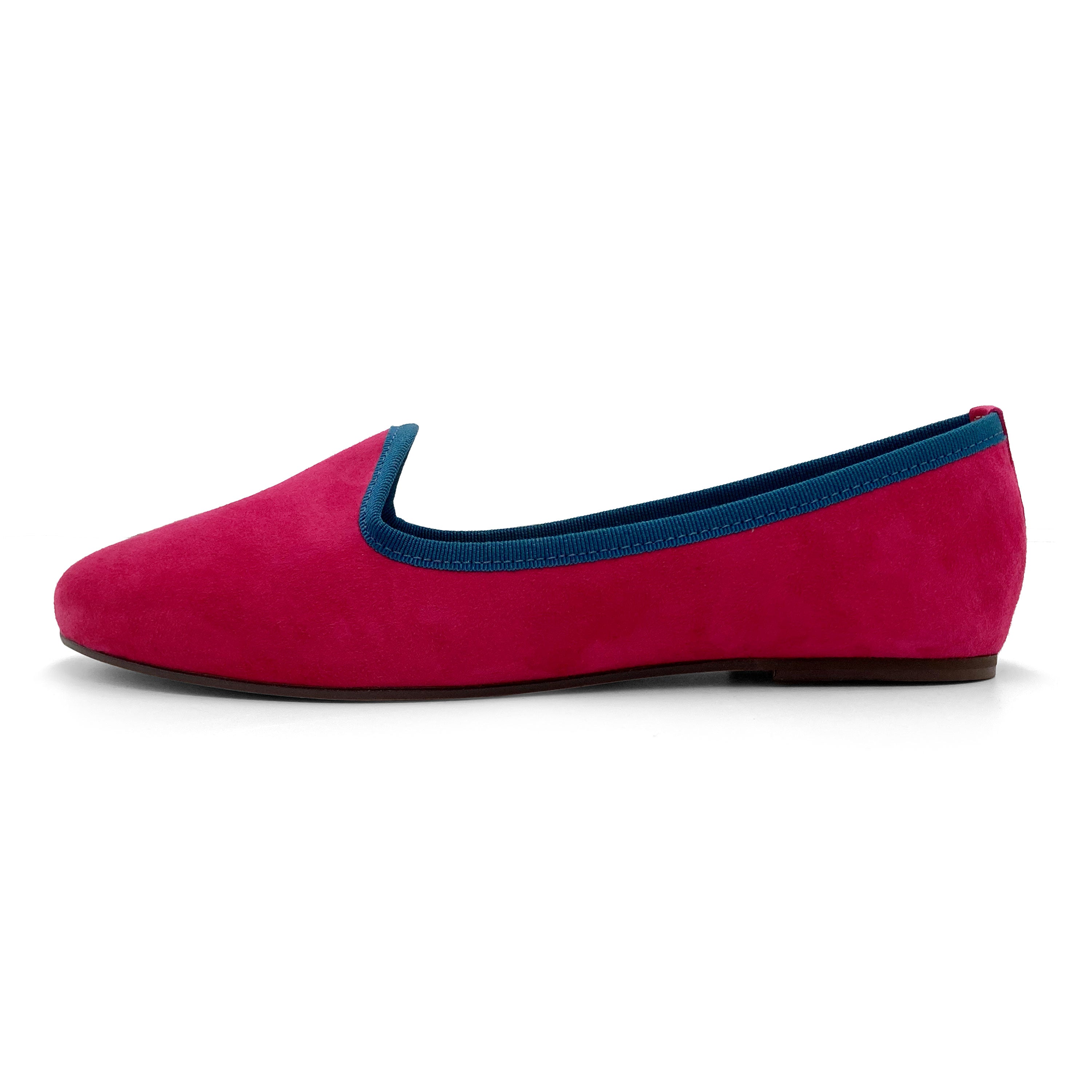 Women loafers in plum suede