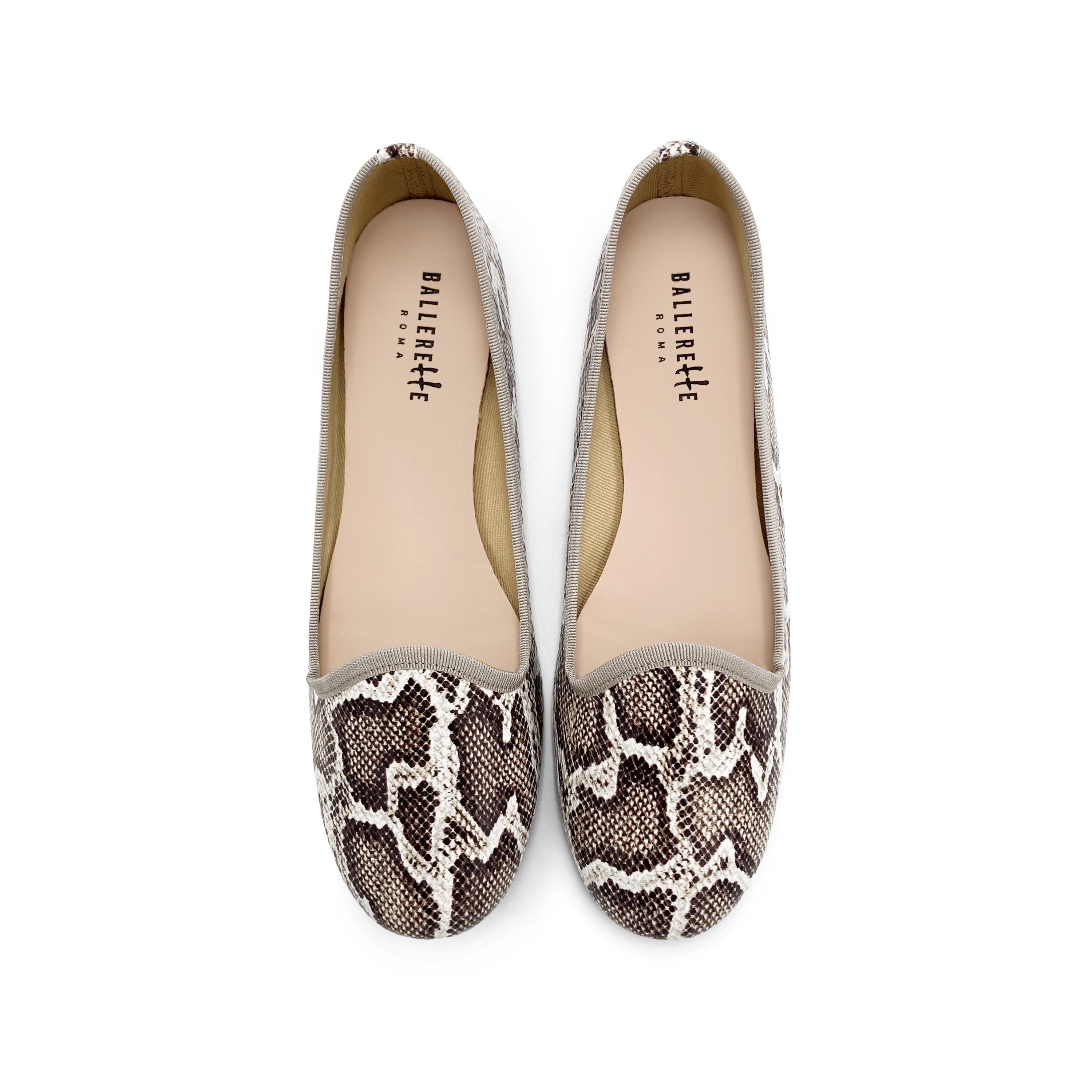 Damen-Loafer in Animal-Print-Python-Optik aus Leder