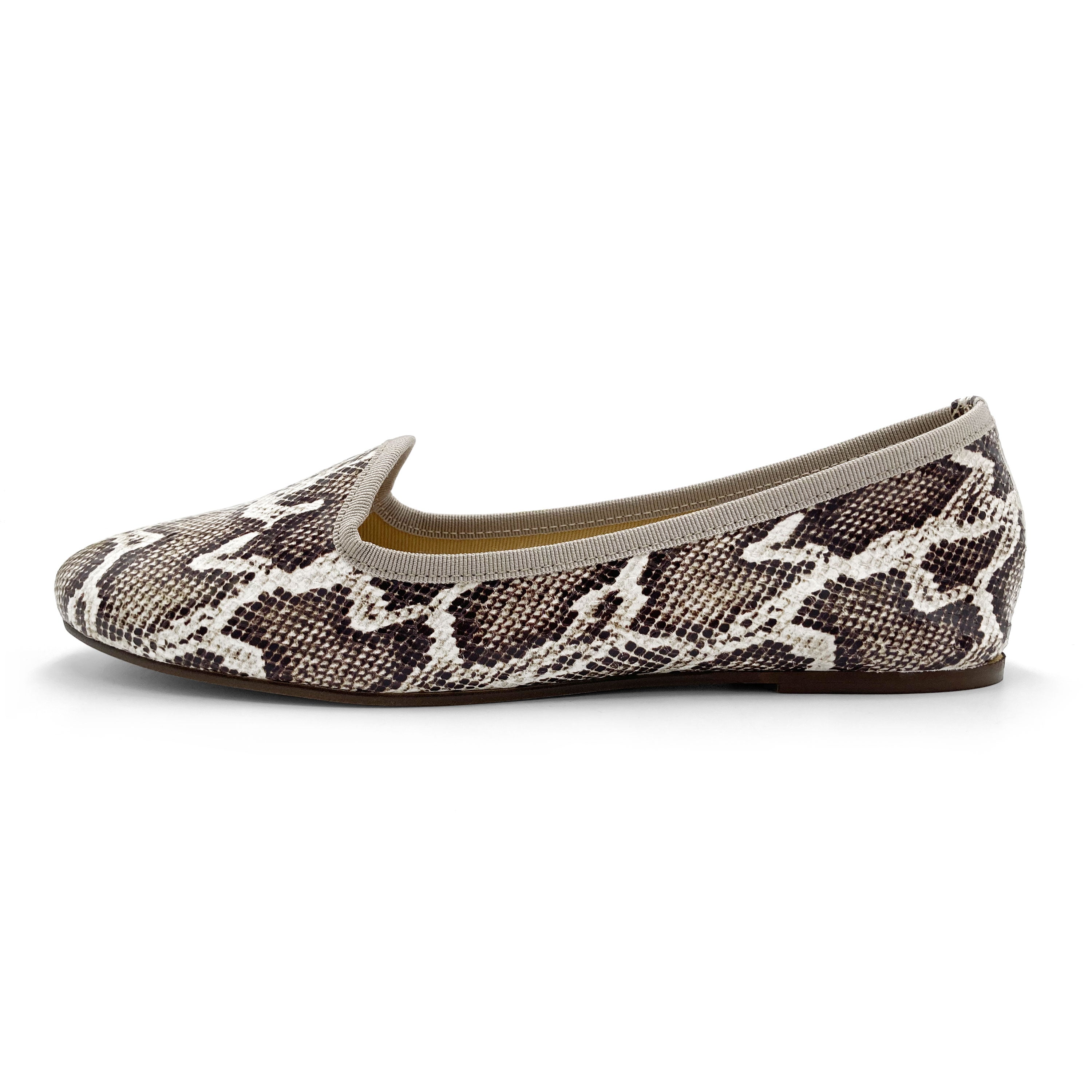 Damen-Loafer in Animal-Print-Python-Optik aus Leder