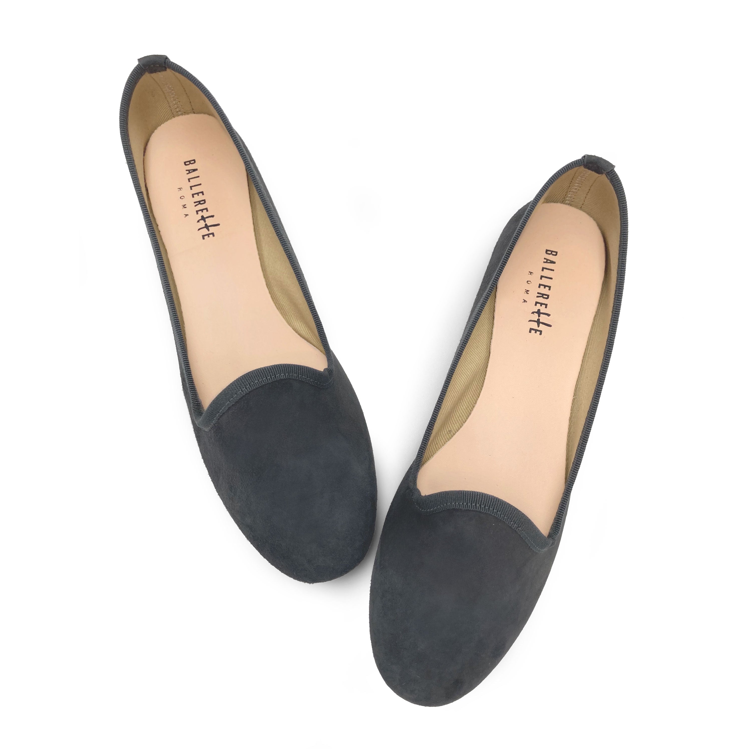 Slippers donna in camoscio grigio fumo