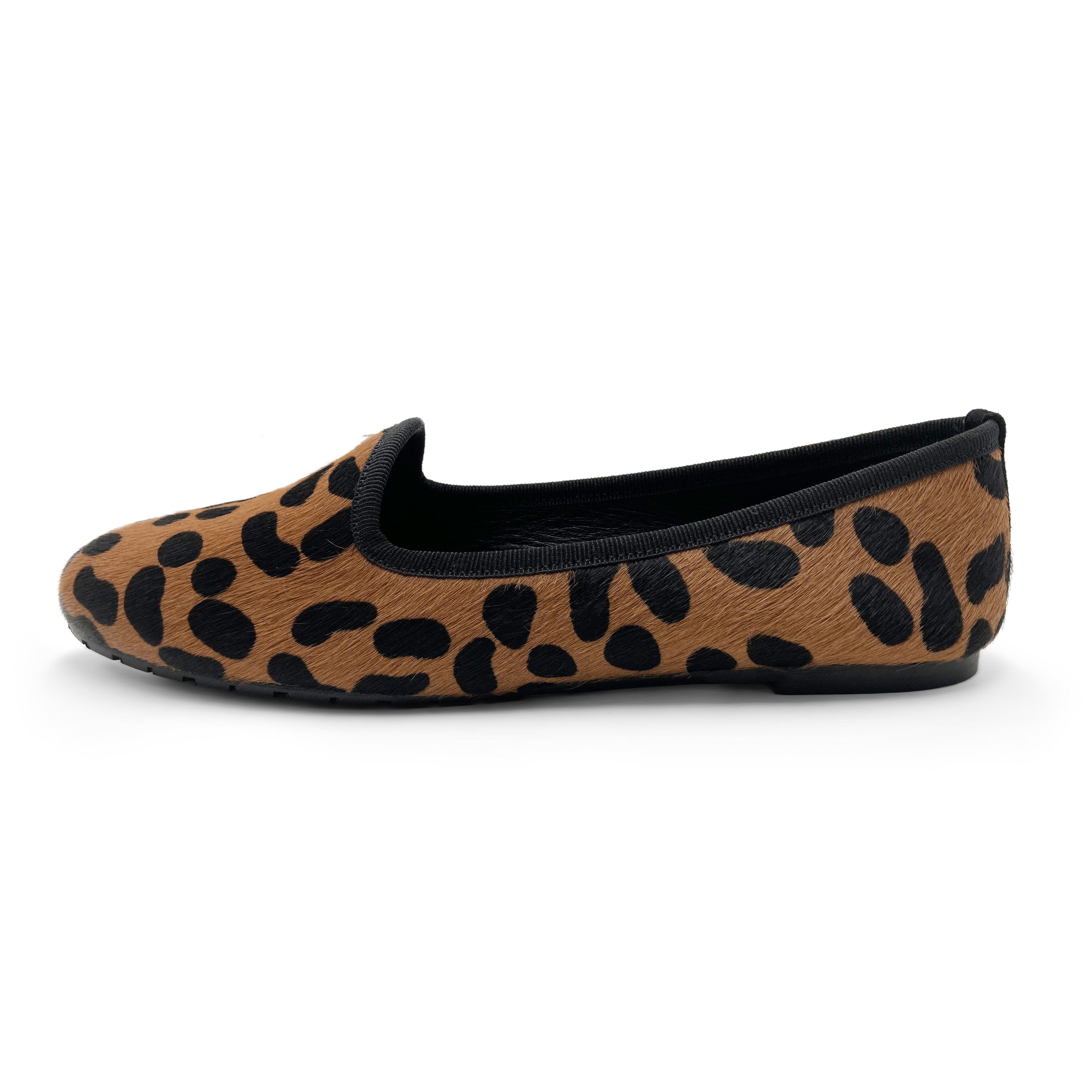 Slippers donna maculate in cavallino marrone