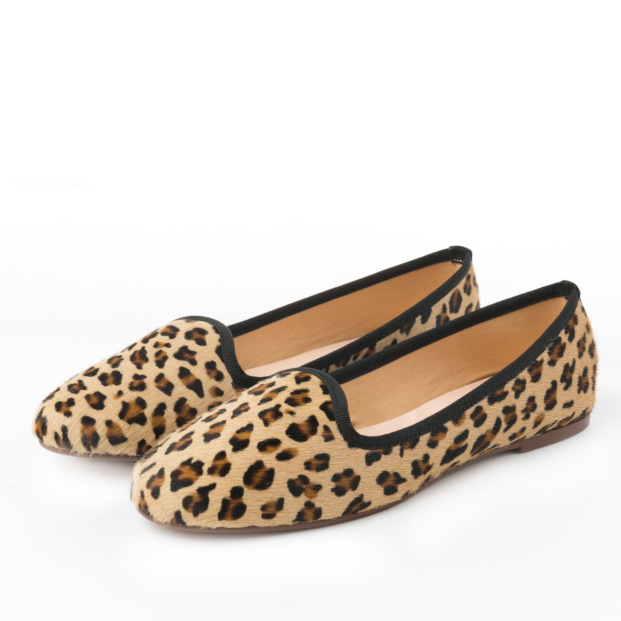 Slippers leopardate in cavallino