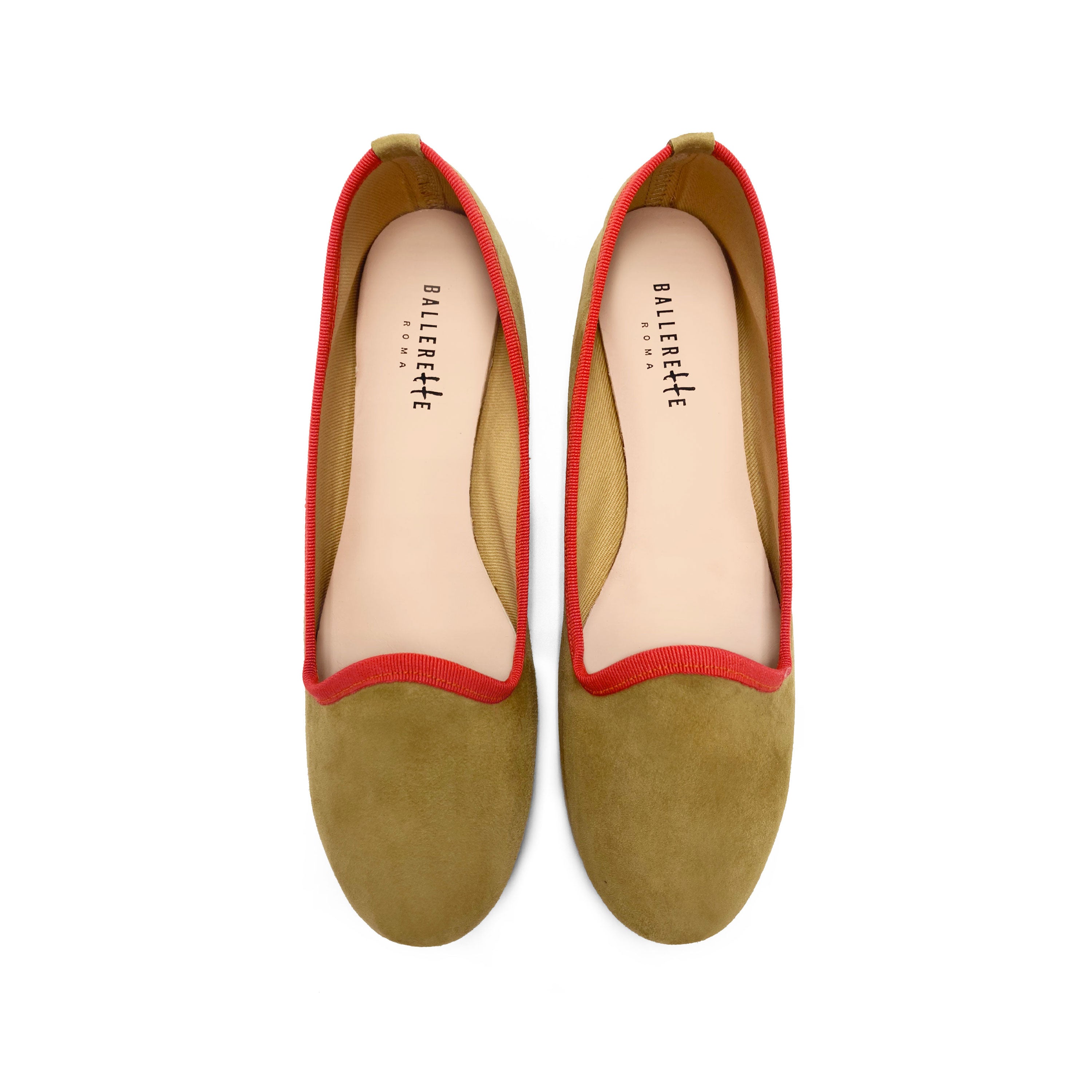 Slippers donna in camoscio verde oliva