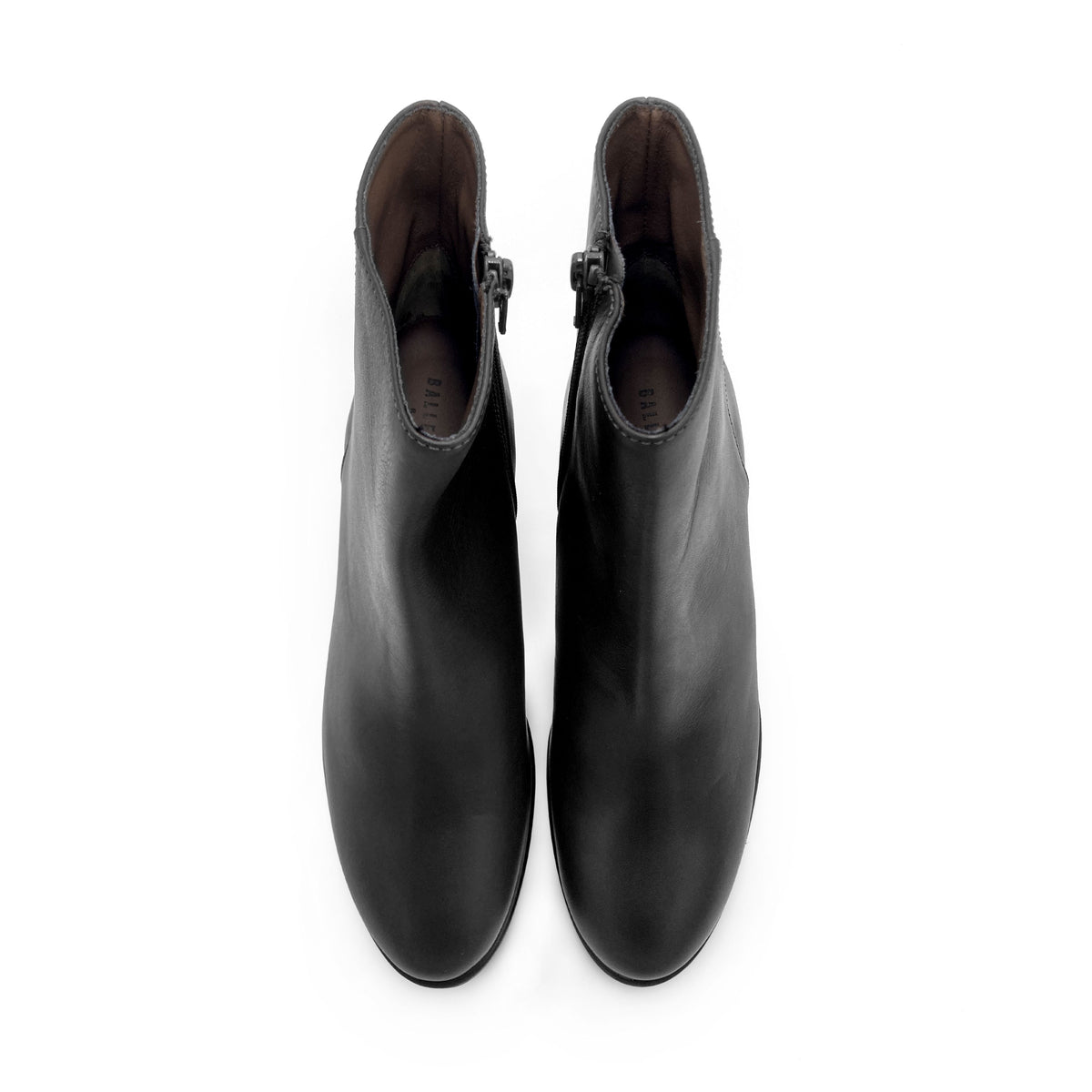 Comfortable black ankle boots with heels
