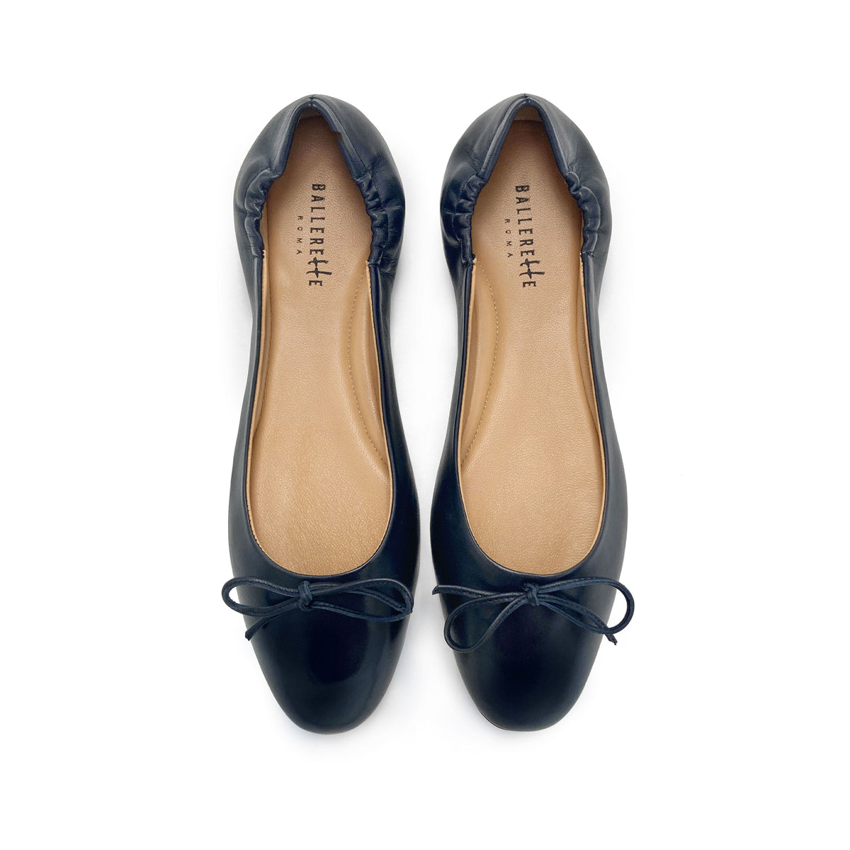 Blaue Sacchetto-Ballerinas aus Leder