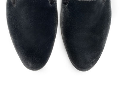 Women’s slippers in grey velvet