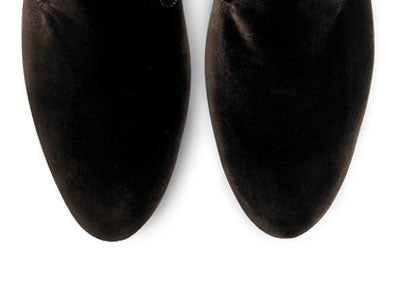 Women's brown velvet slippers