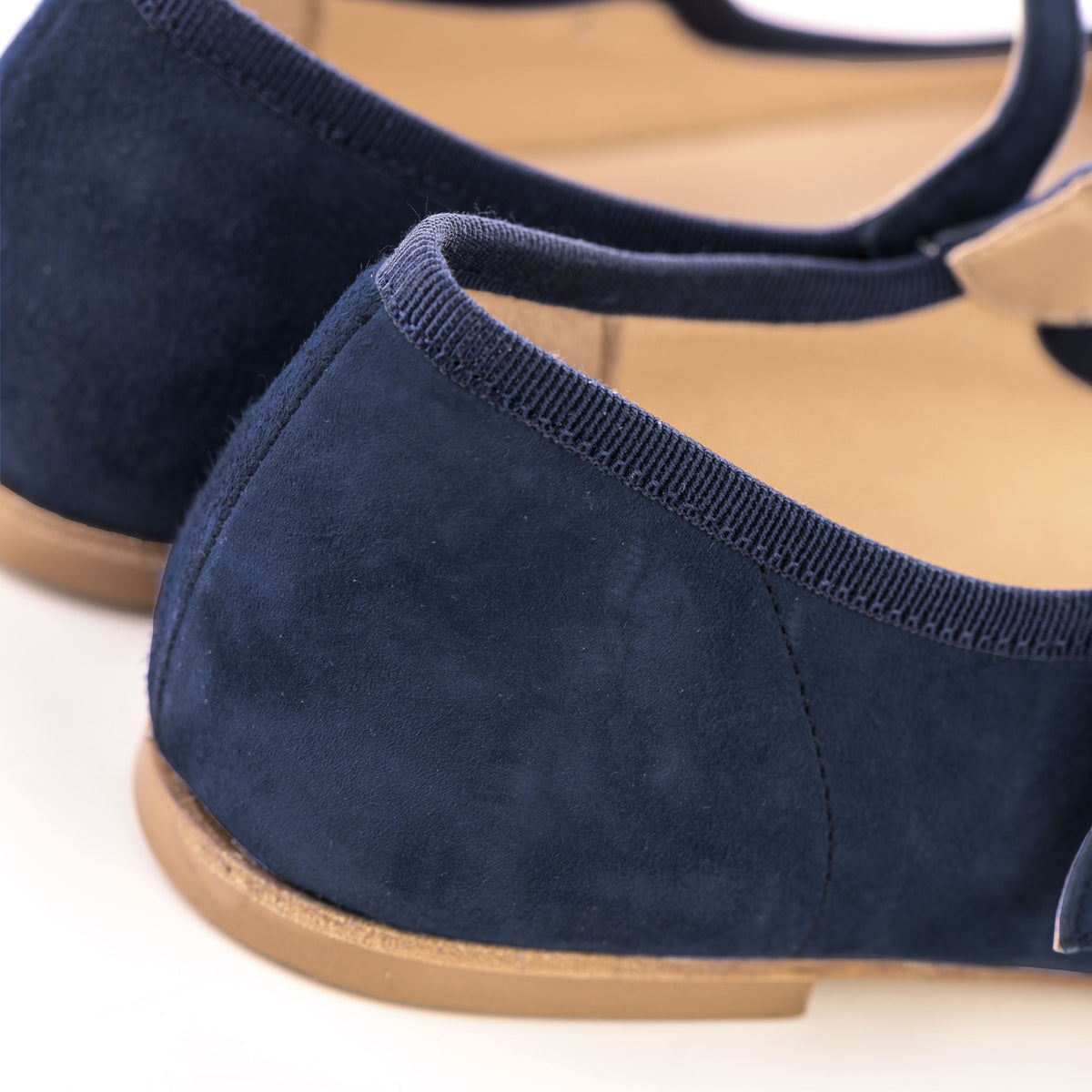Ballerine blu a punta con cinturino