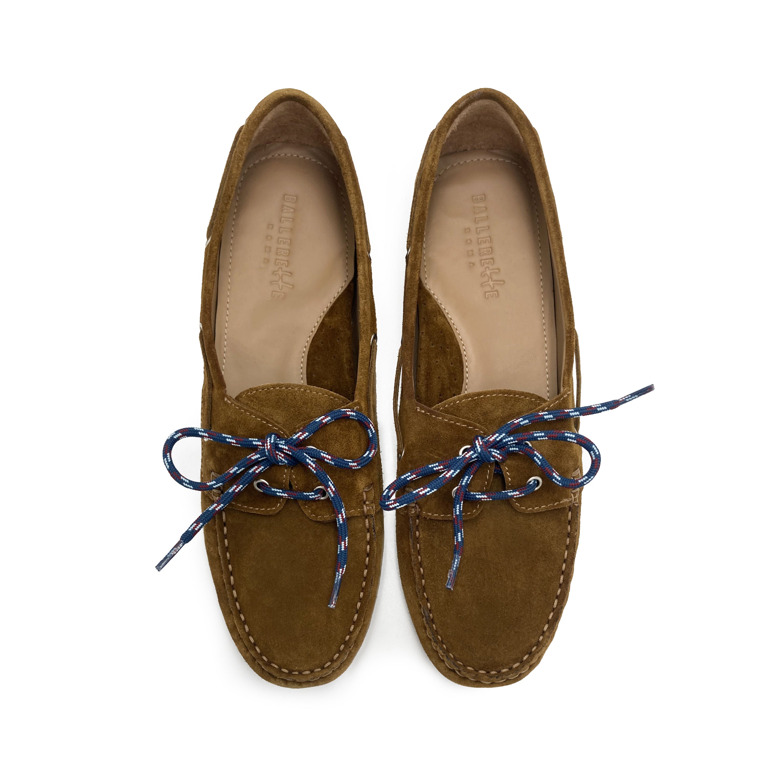 Mocassins bateau d’été pour femme en daim vert boueux avec lacets nautiques