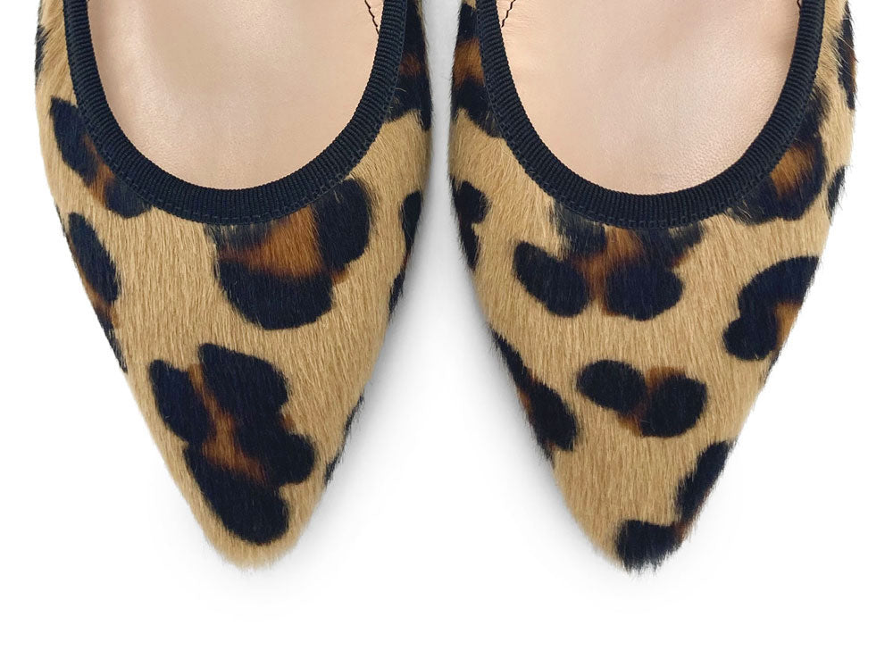 Ballerines pointues imprimé léopard