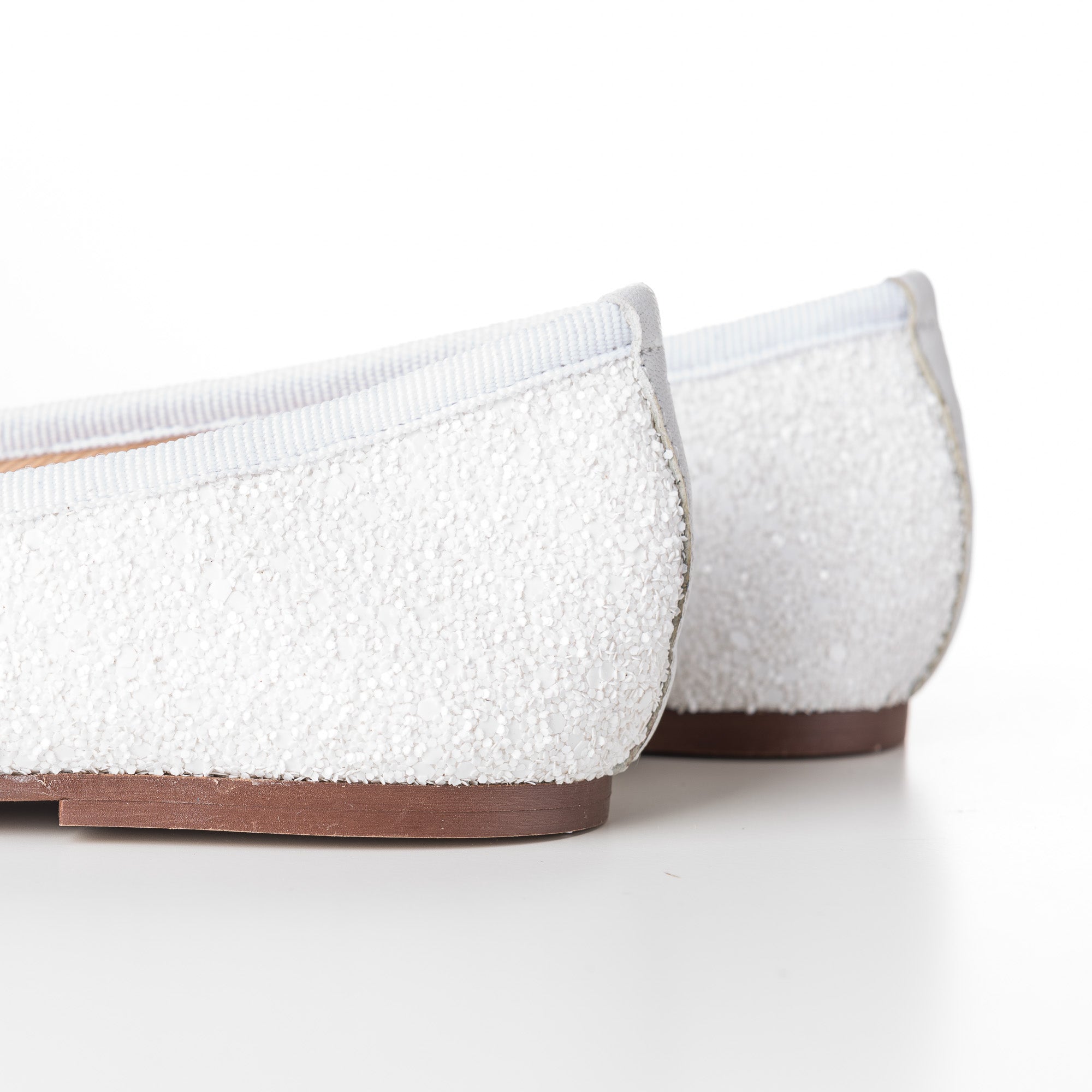 Ballerine bianche da cerimonia glitterate