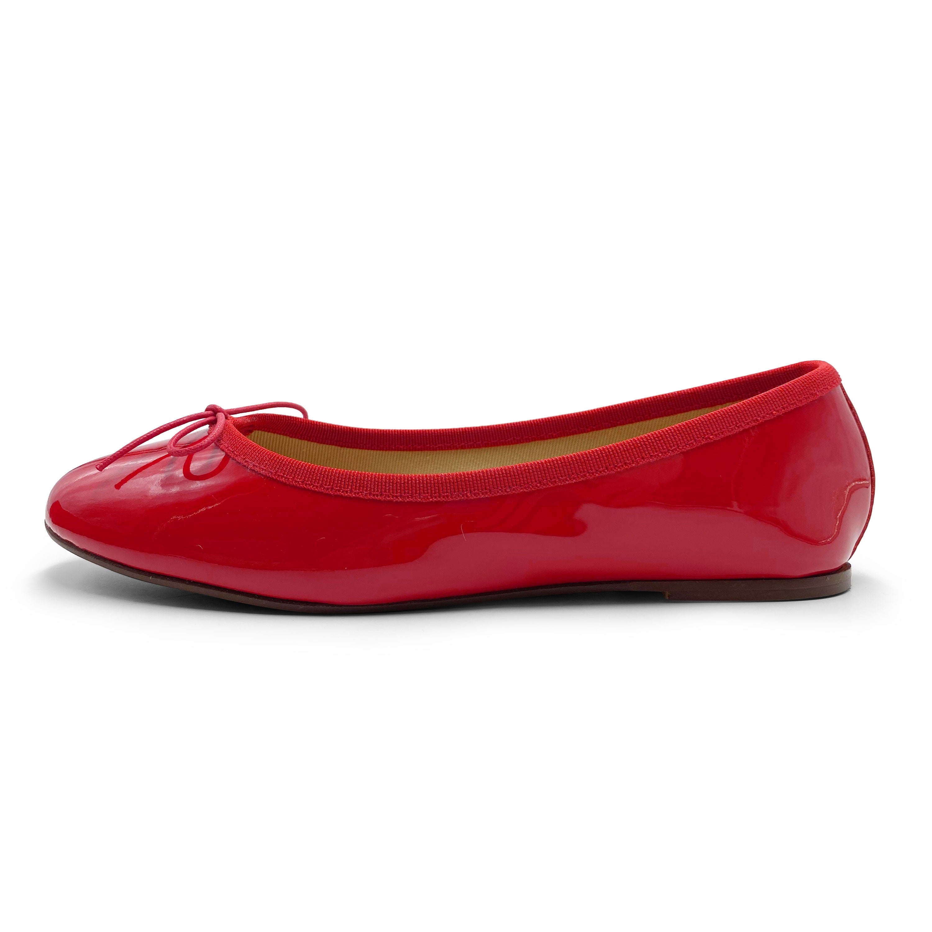 Rote Lackleder Ballerinas